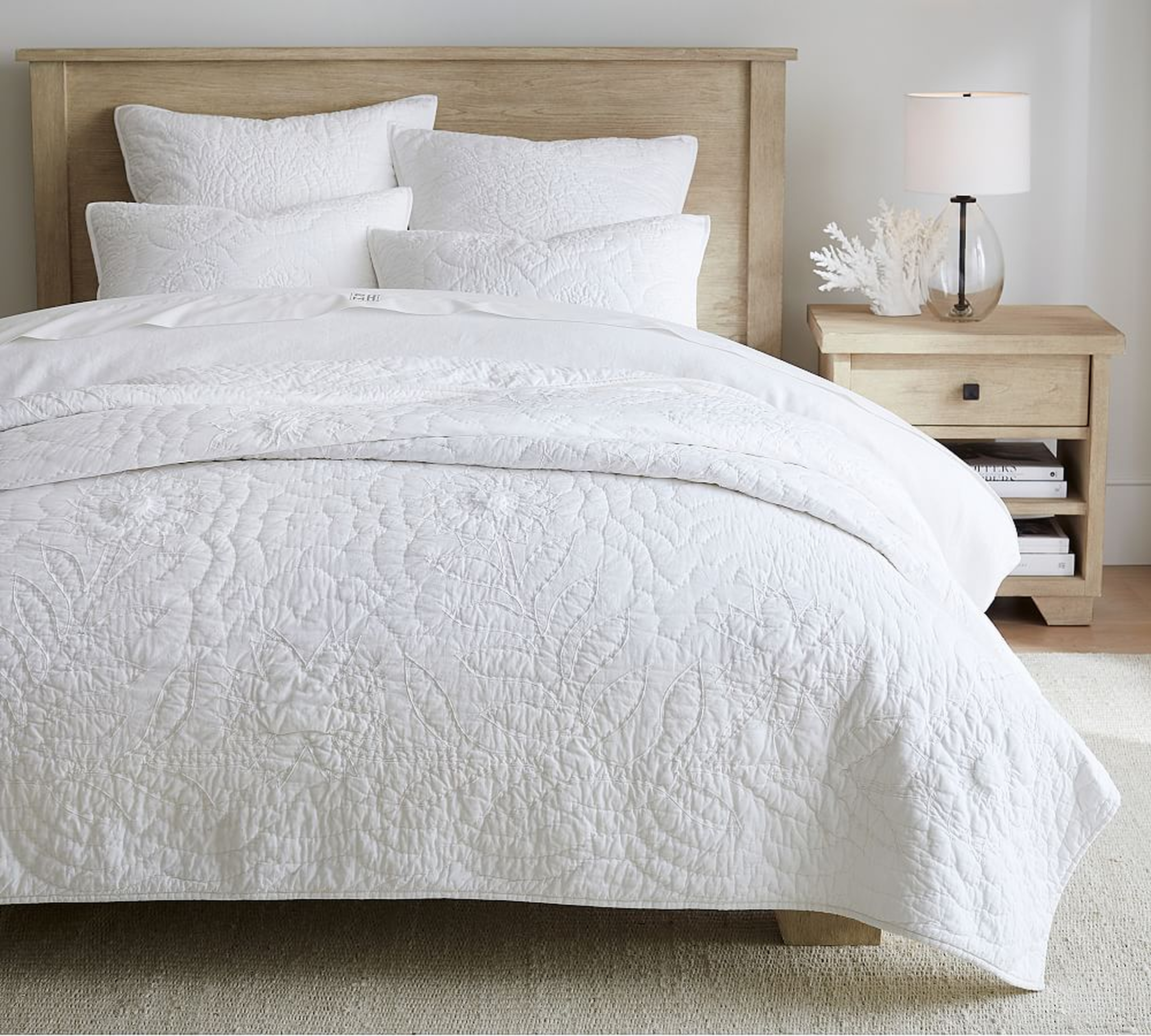 White Lilo Cotton Handcrafted Quilt Quilt, King/Cal. King - Pottery Barn