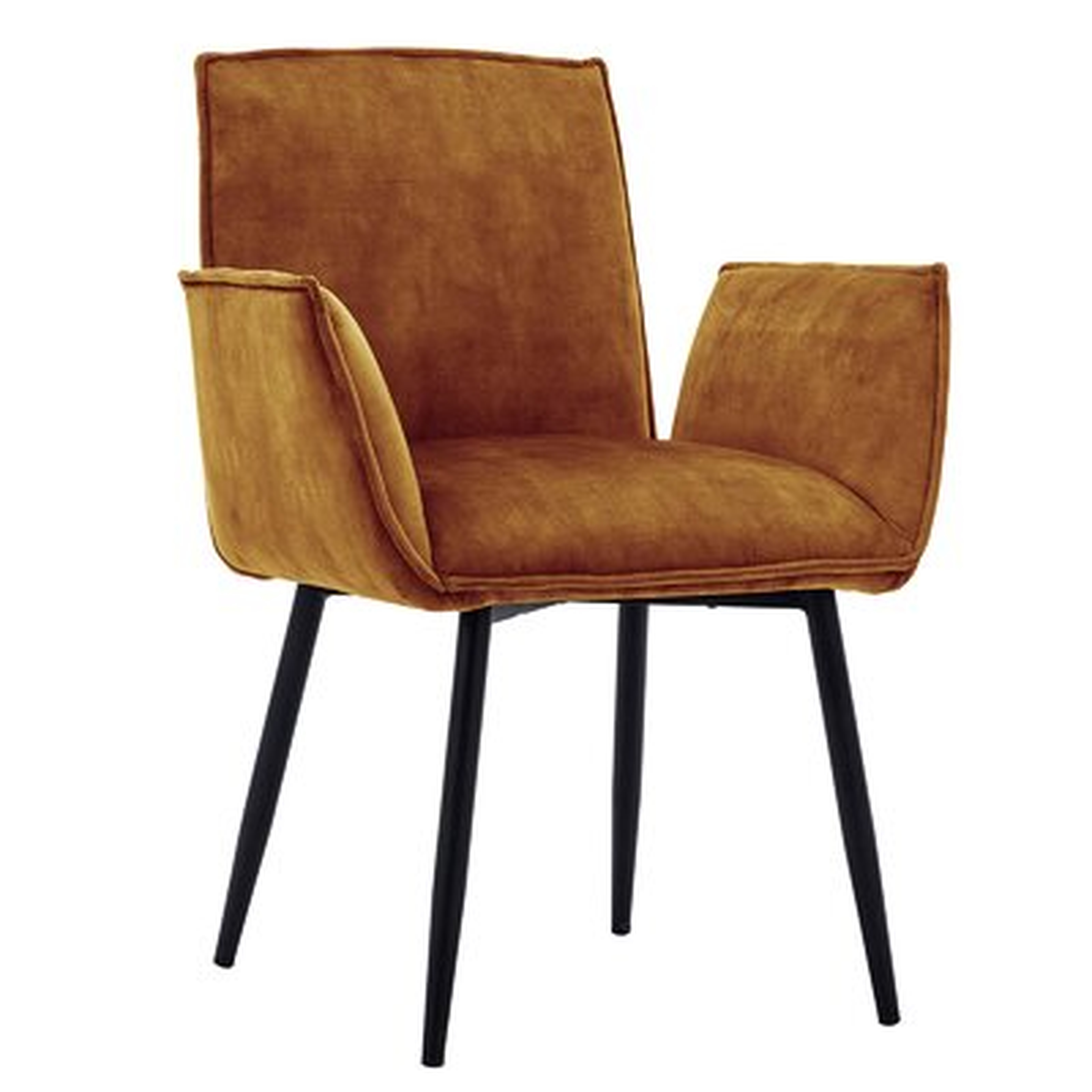 Upholstered Velvet Armchair - Wayfair