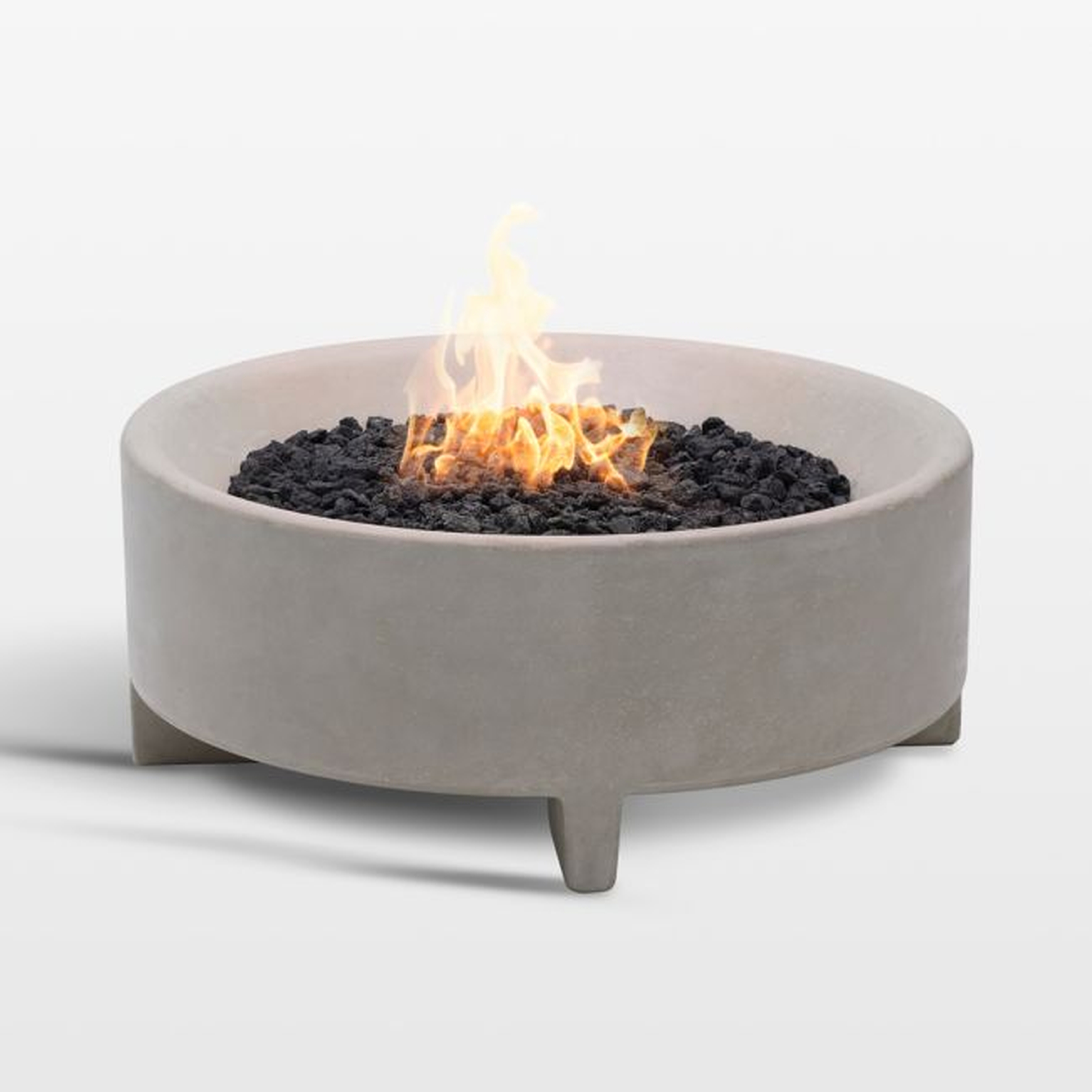 Neighbor ™ Rook Round Stone Natural Gas Fire Table - Crate and Barrel