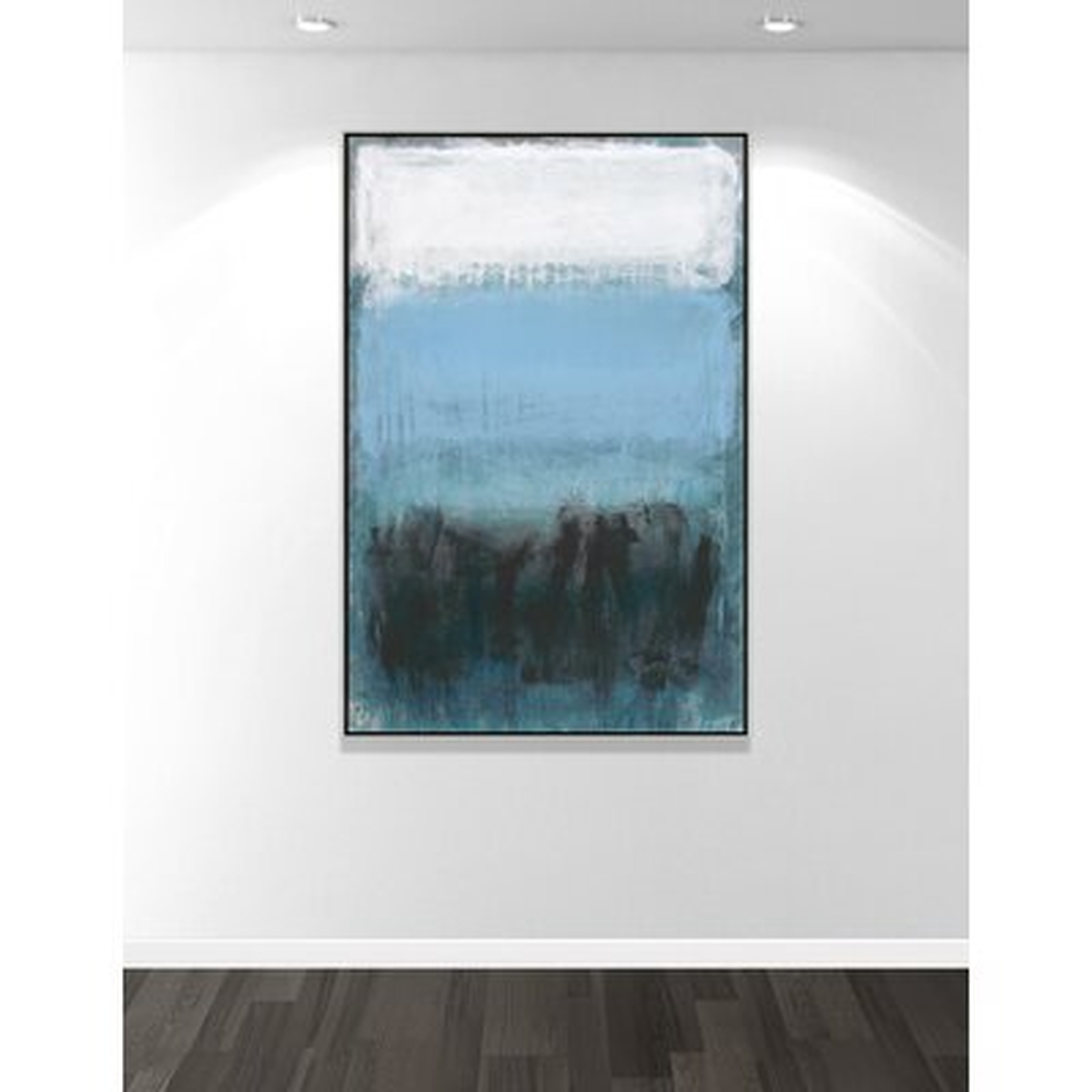Coastal Nightfall - Floater Frame Canvas - Wayfair