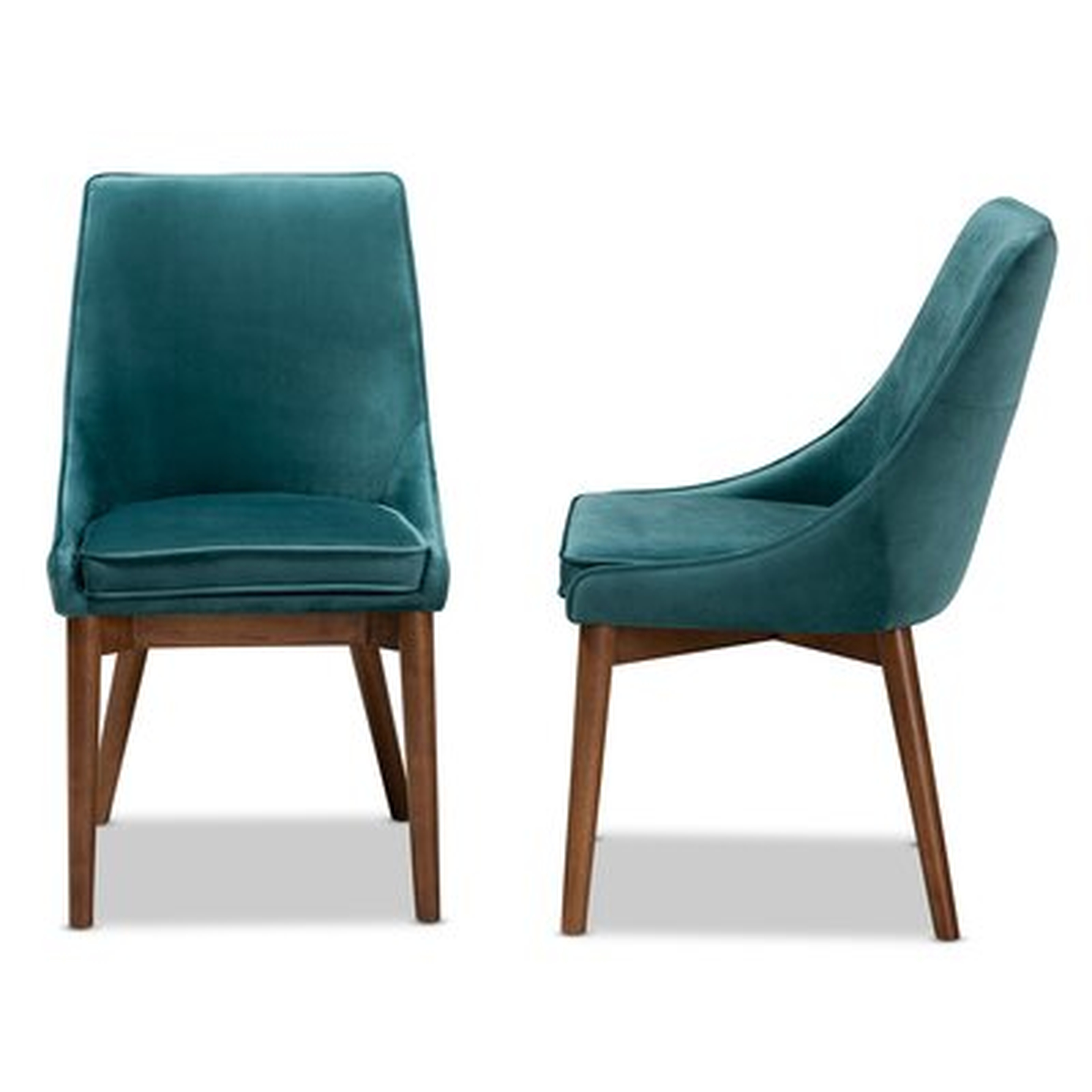 Tupper Velvet Upholstered Side Chair Set of 2 - Wayfair