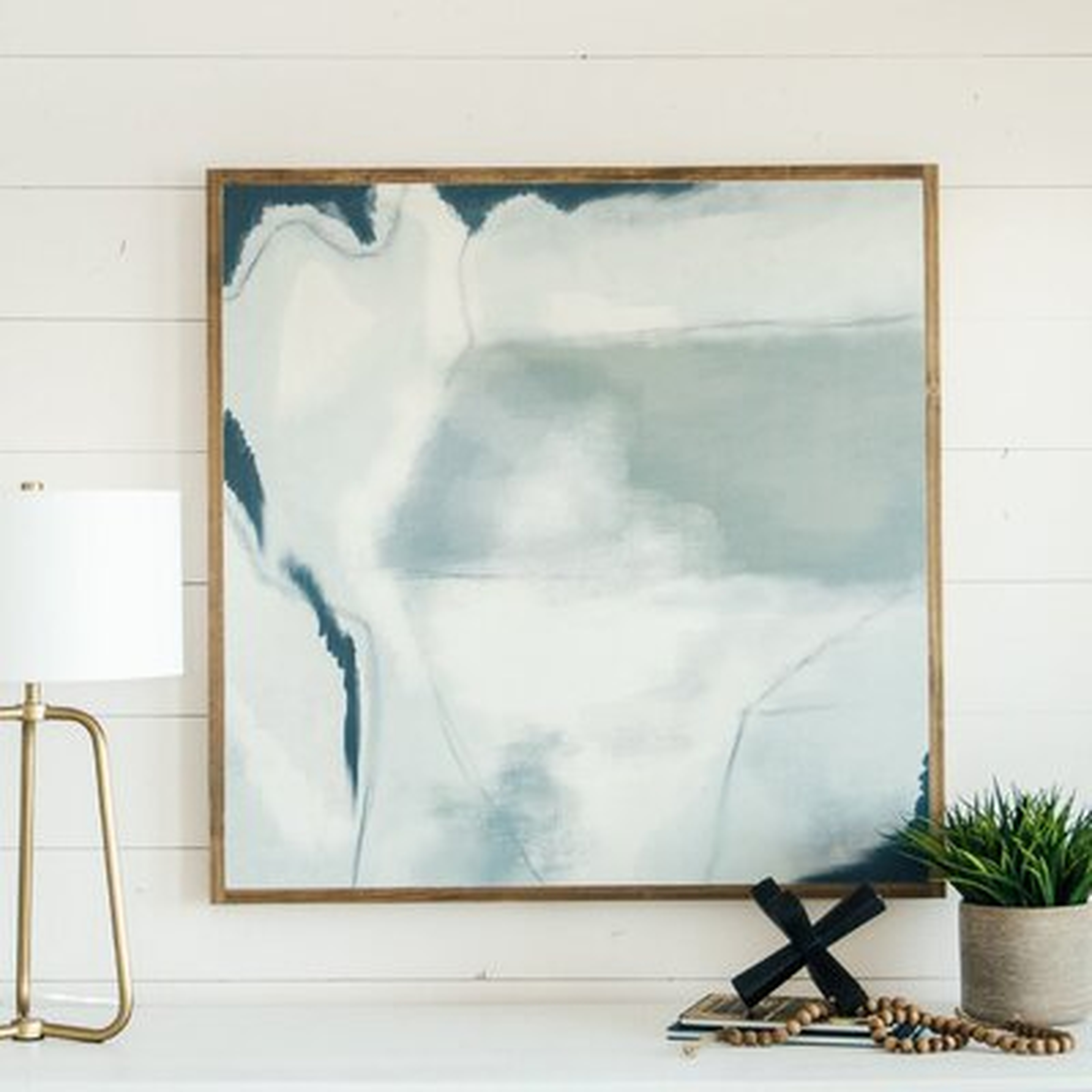 Seaglass Abstract - Wood Framed Art Sign - Wayfair