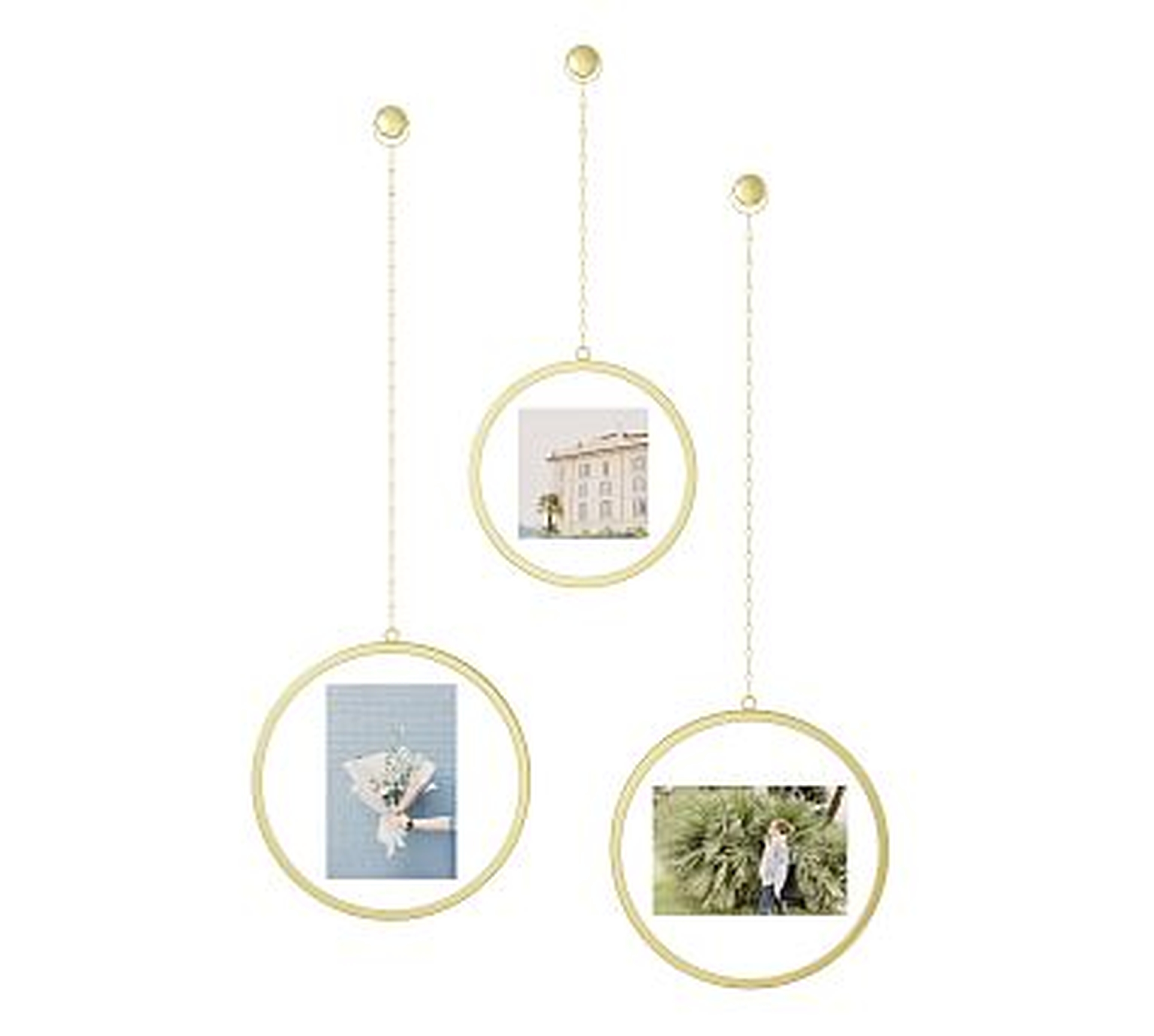Round Brass Chain Frames, Set of 3 - Pottery Barn