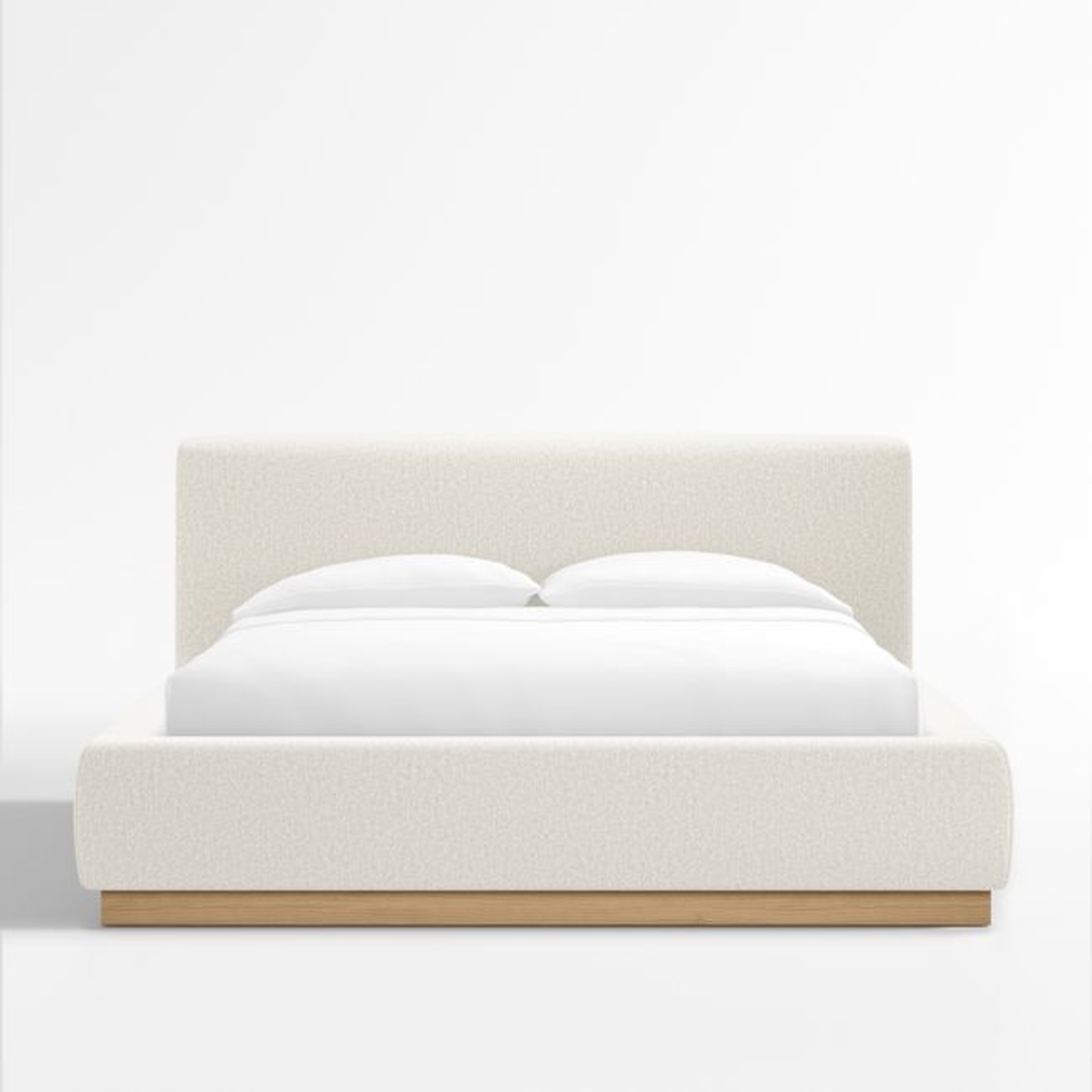 Gather White Upholstered Queen Bed - Crate and Barrel