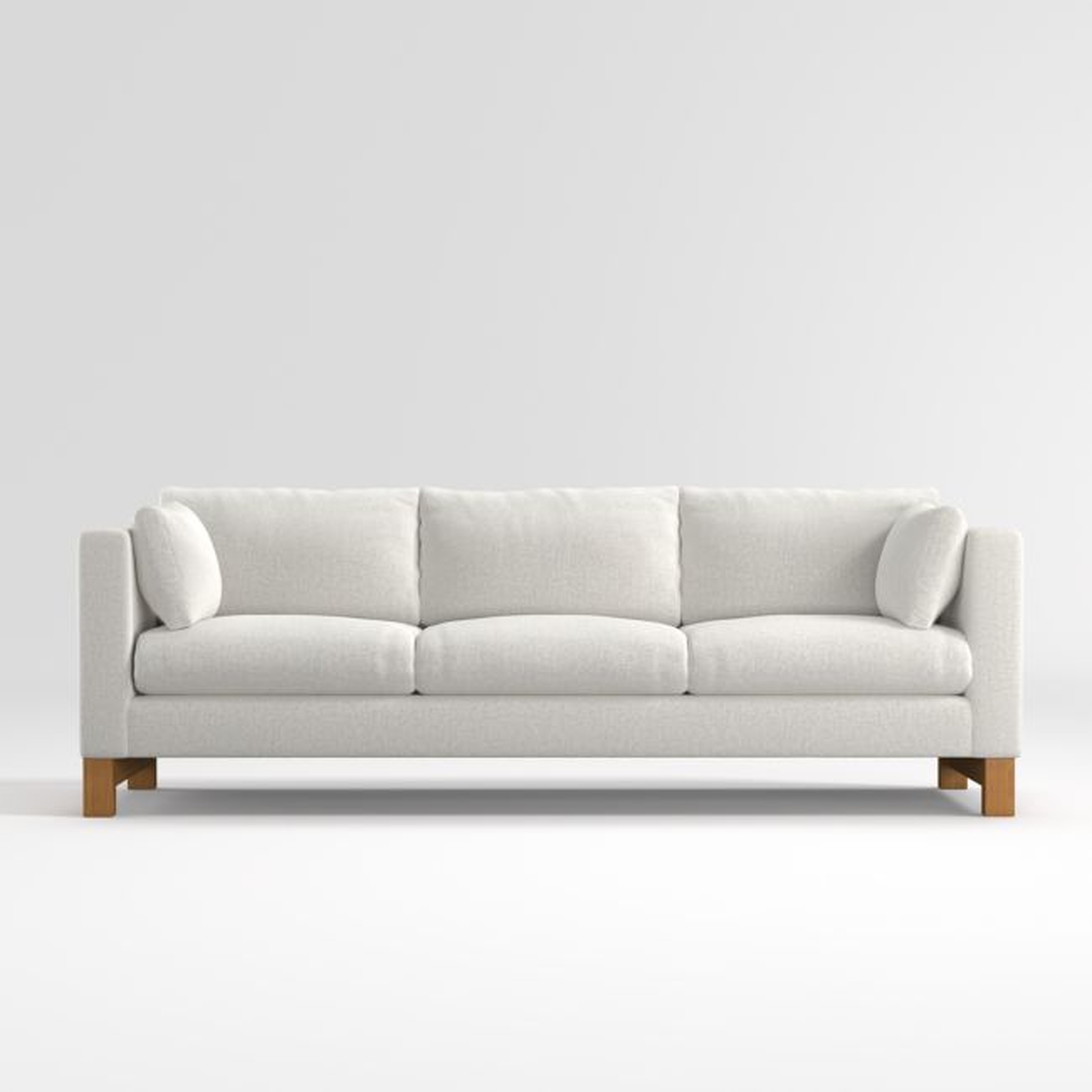 Pacific 3-Seat Track Arm Grande Sofa with Wood Legs - Crate and Barrel