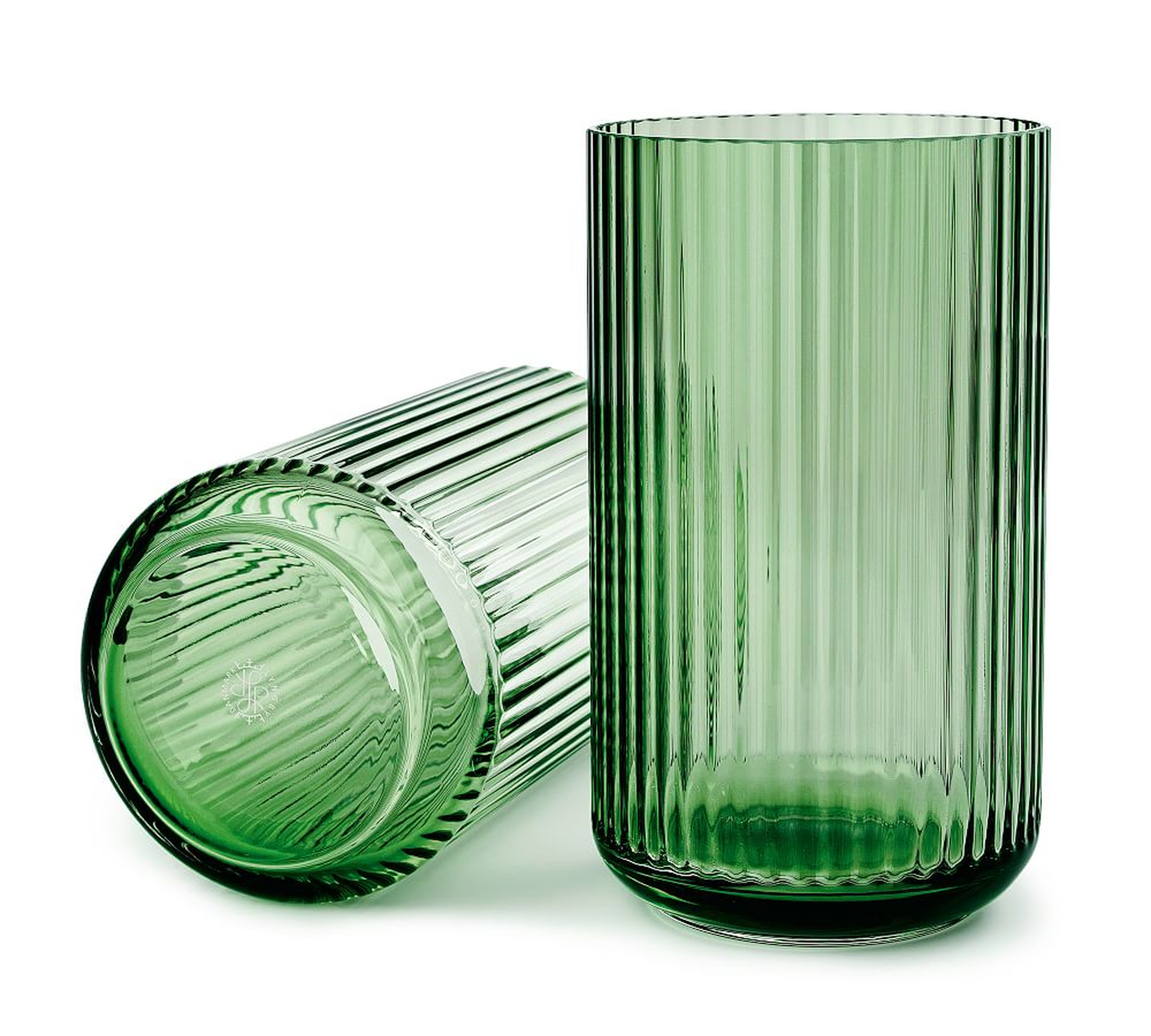 Lyngby Glass Vases, Medium, Green - Pottery Barn