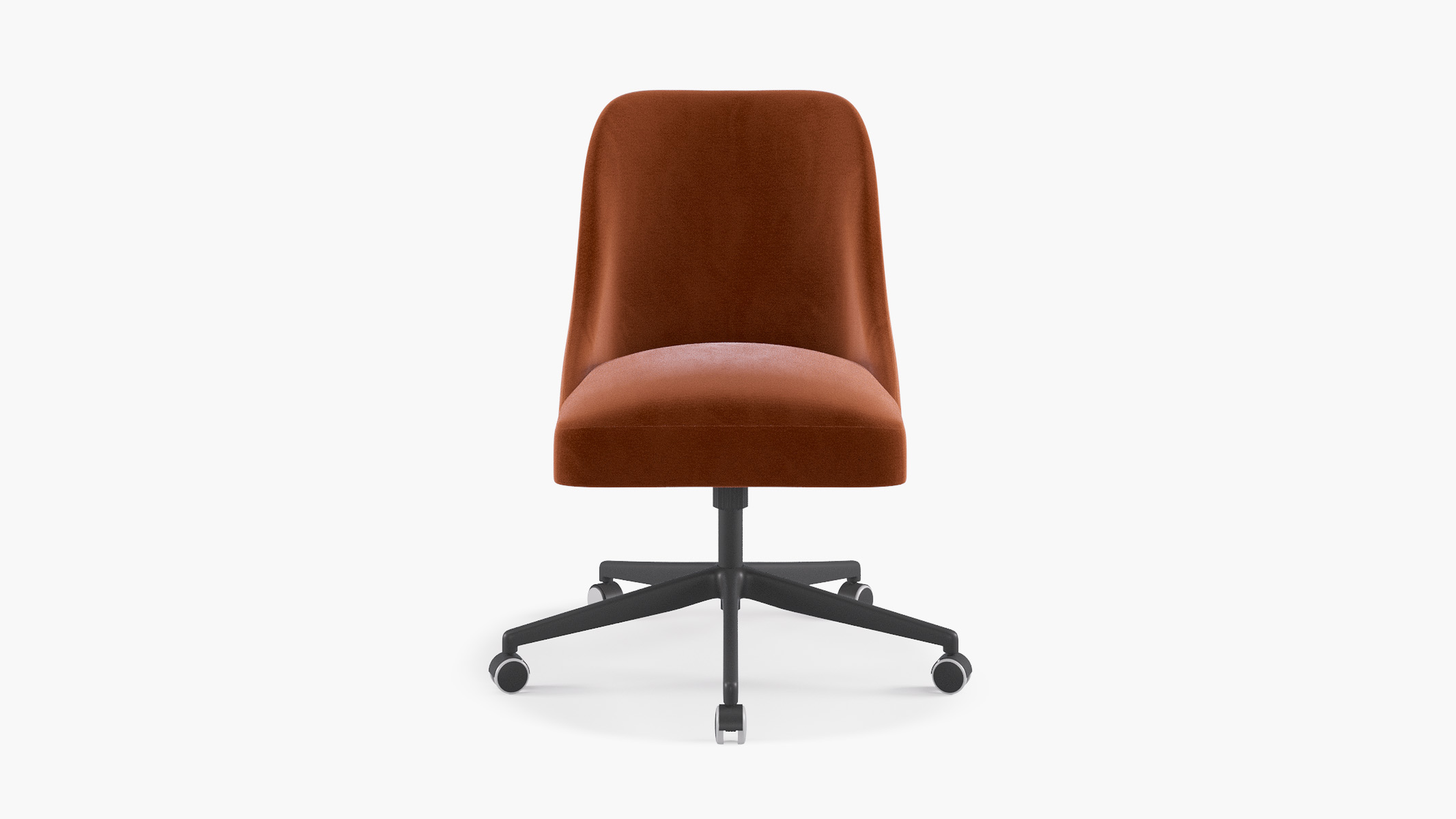 Tailored Task Chair, Rust Classic Velvet - The Inside