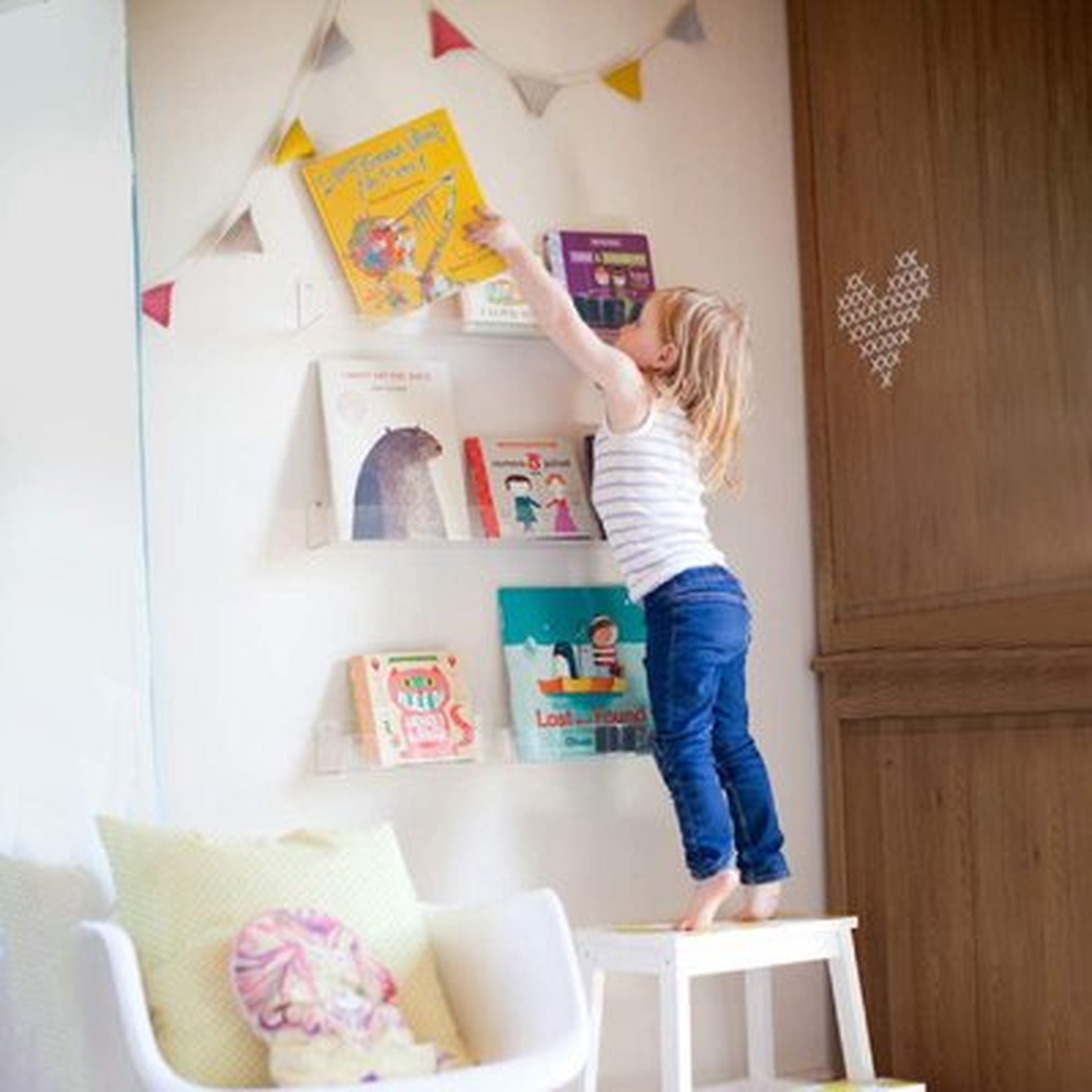 Floating Shelves For Wall Bathroom Clear Shelves Invisible Wall Mounted Shelf For Bookshelf Floating Book Shelves For Kids Room Nursery Toy Display 15Inch Long Set Of 6 - Wayfair