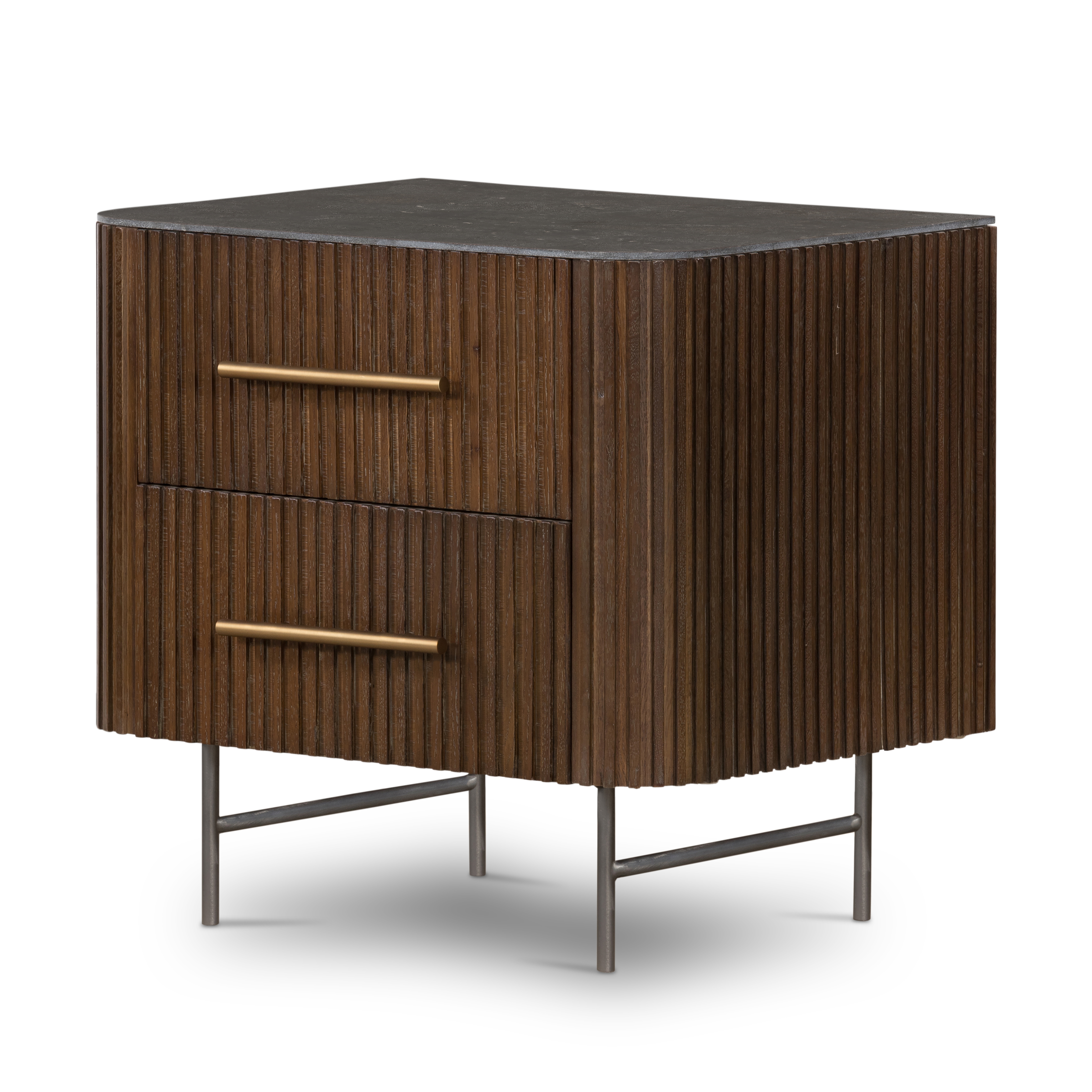Fletcher Nightstand-Bluestone - Four Hands