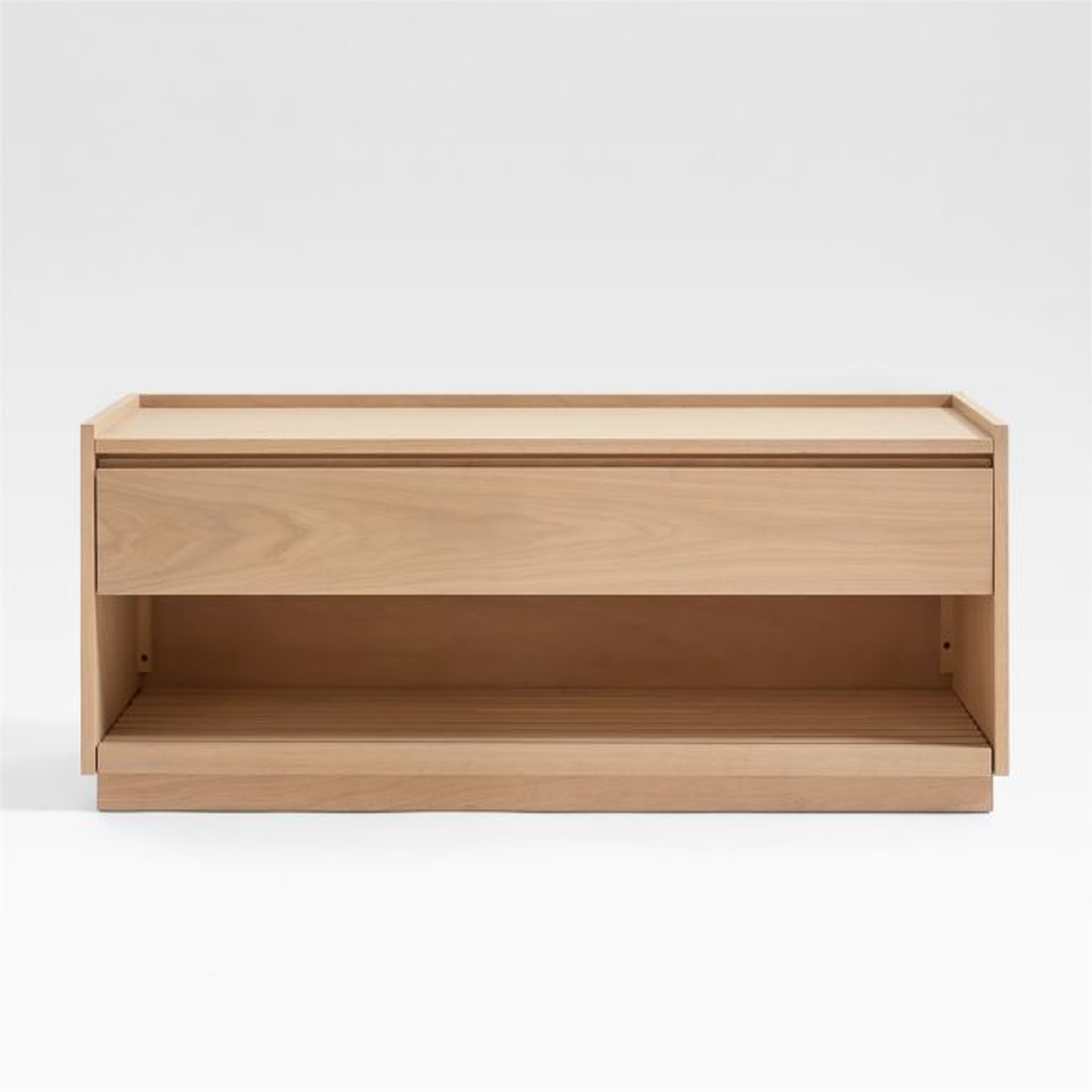 Batten White Oak Storage Bench - Crate and Barrel