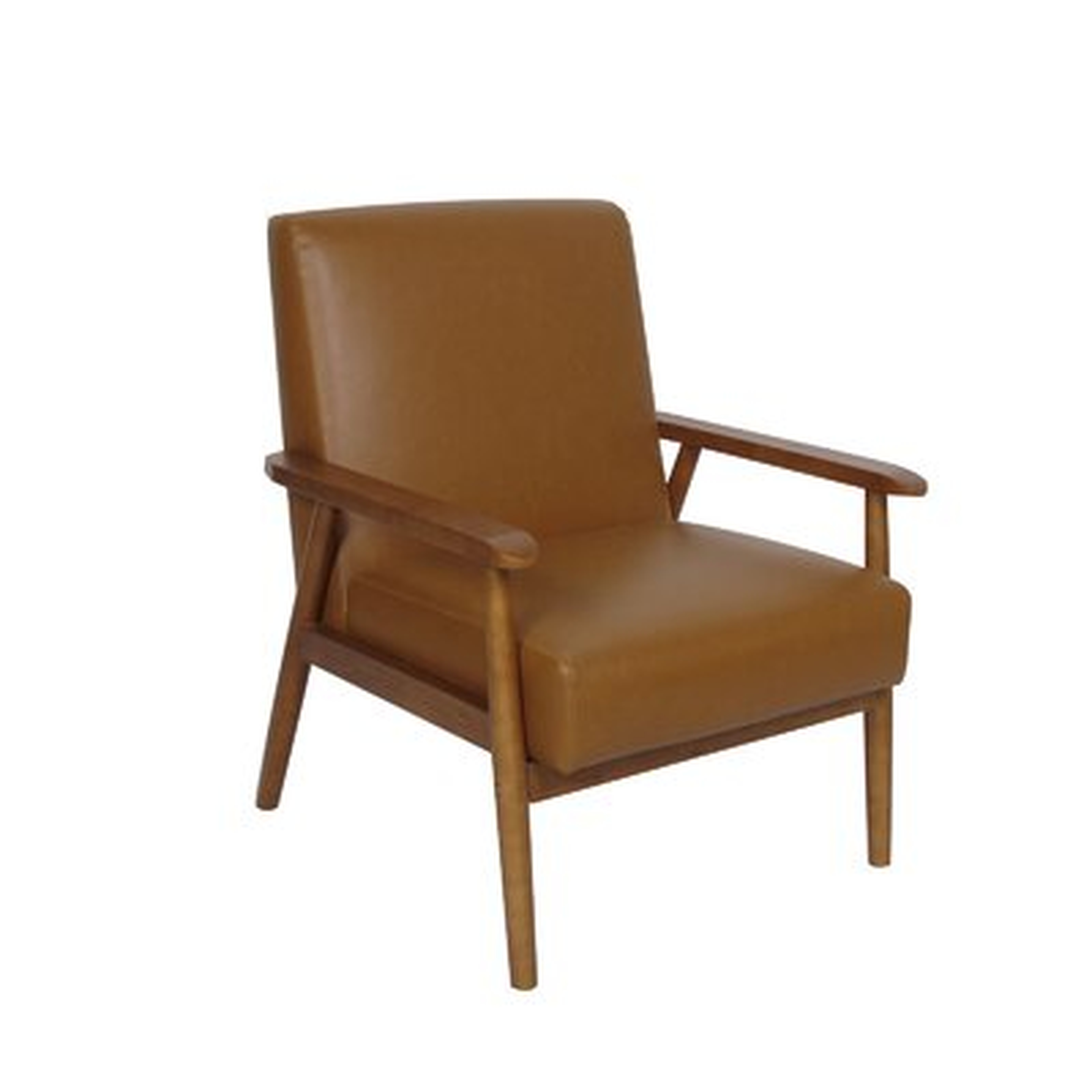 Sissinnguaq 27.2" W Faux Leather Armchair, Brown - Wayfair
