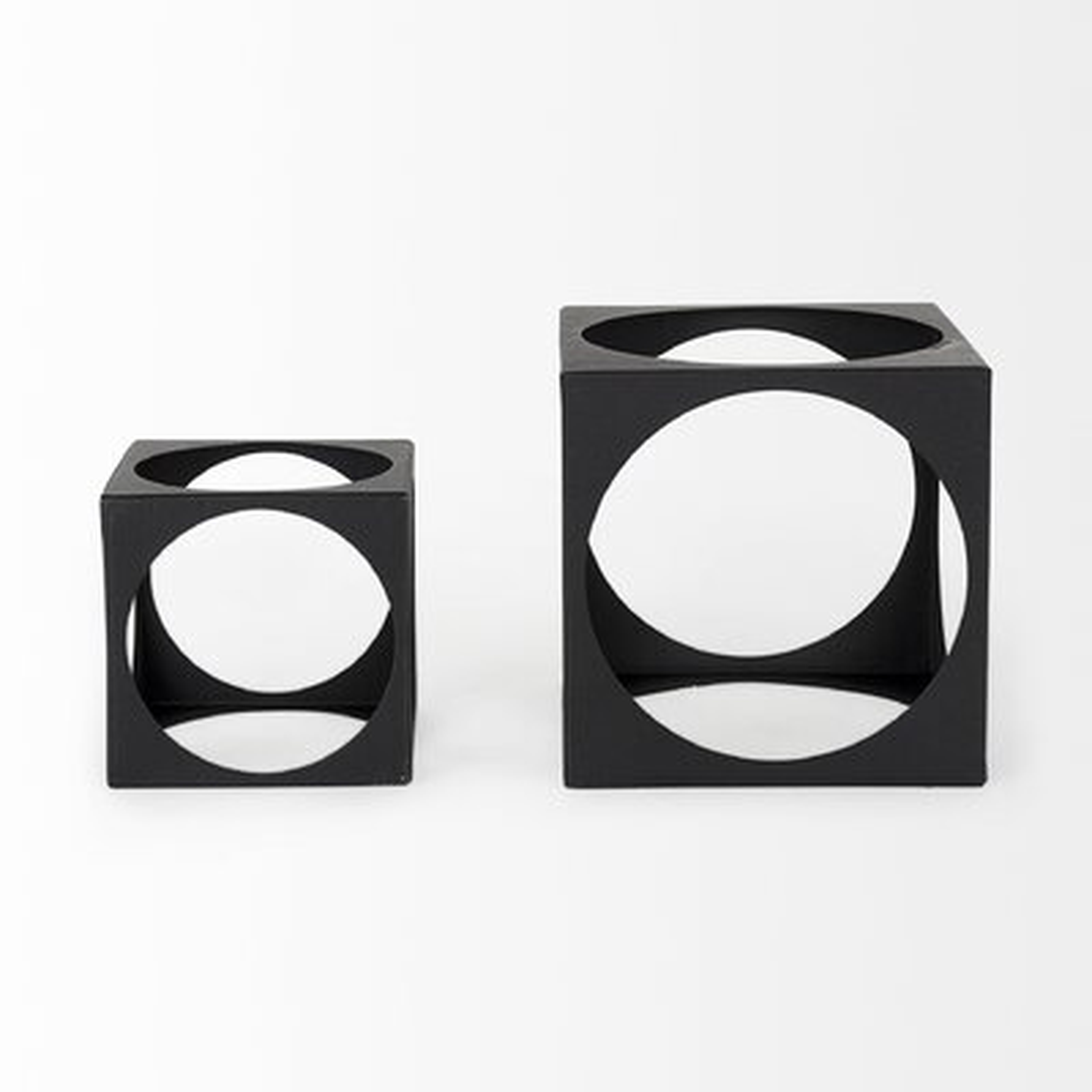 Kamellia 4.9L X 4.9W X 4.9H Matte Black Metal Small Square Decorative Object - Wayfair