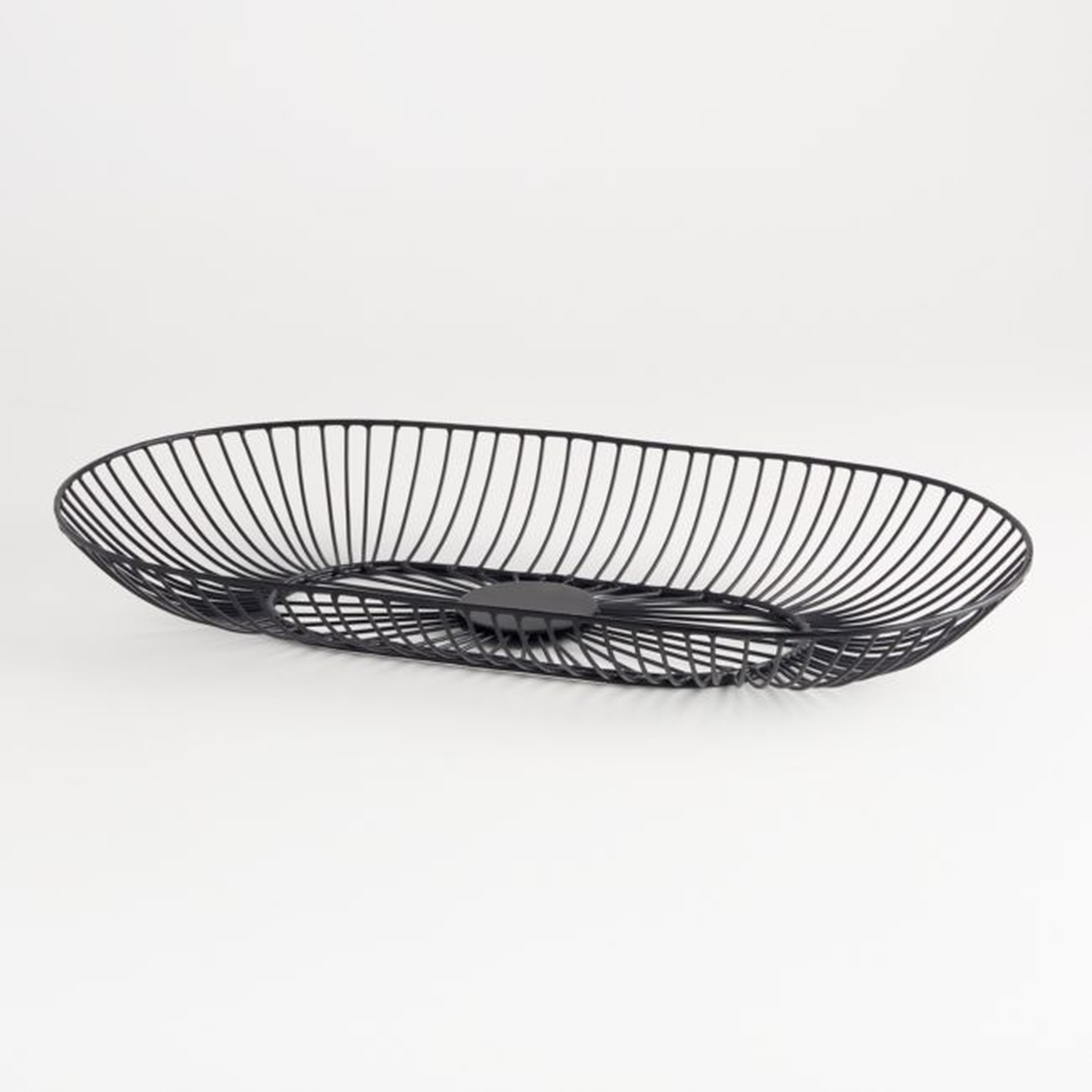 Harrison Oval Iron Basket - Crate and Barrel