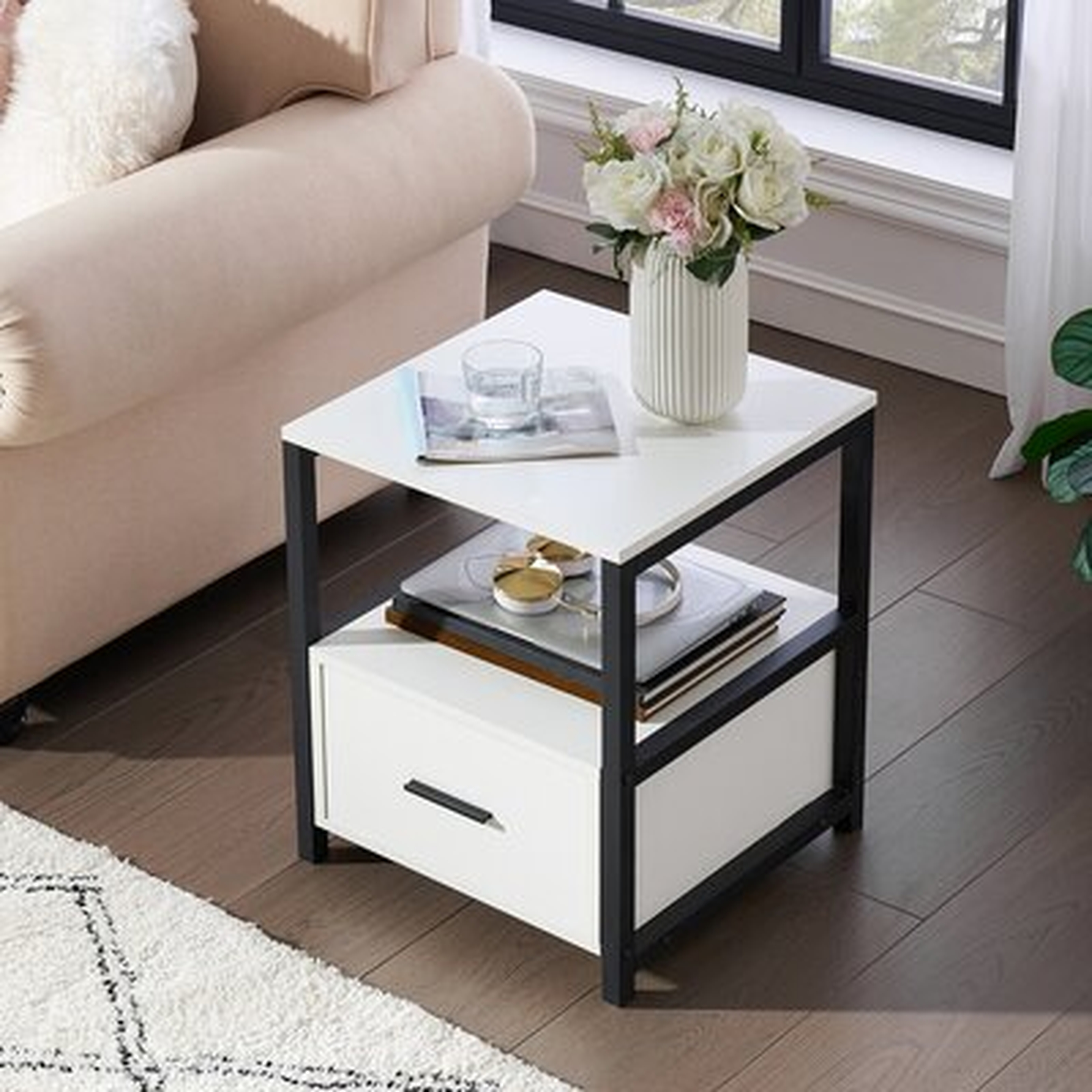 Holton 1 - Drawer Iron Nightstand - Wayfair
