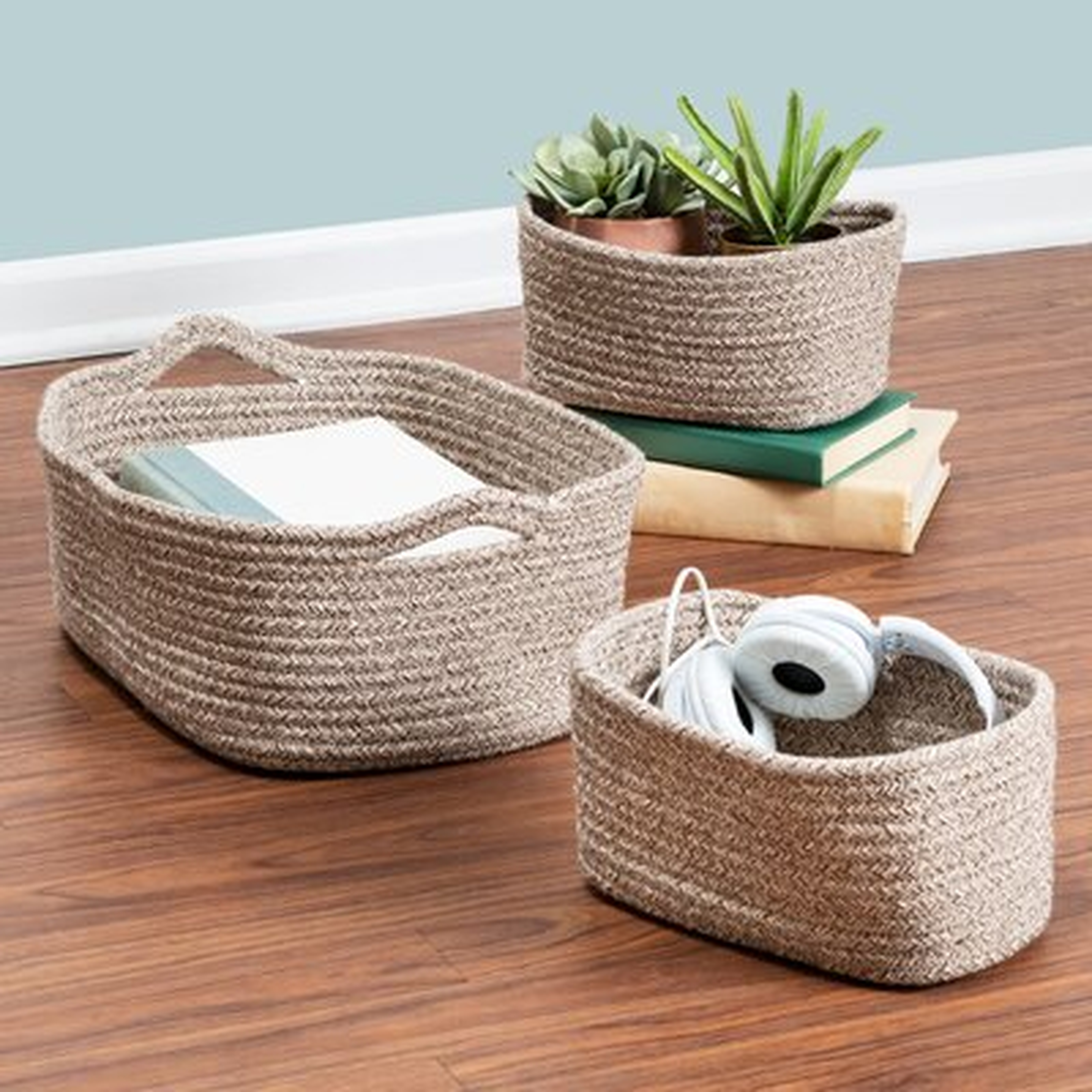 Nested 3 Piece Fabric Basket Set - Wayfair