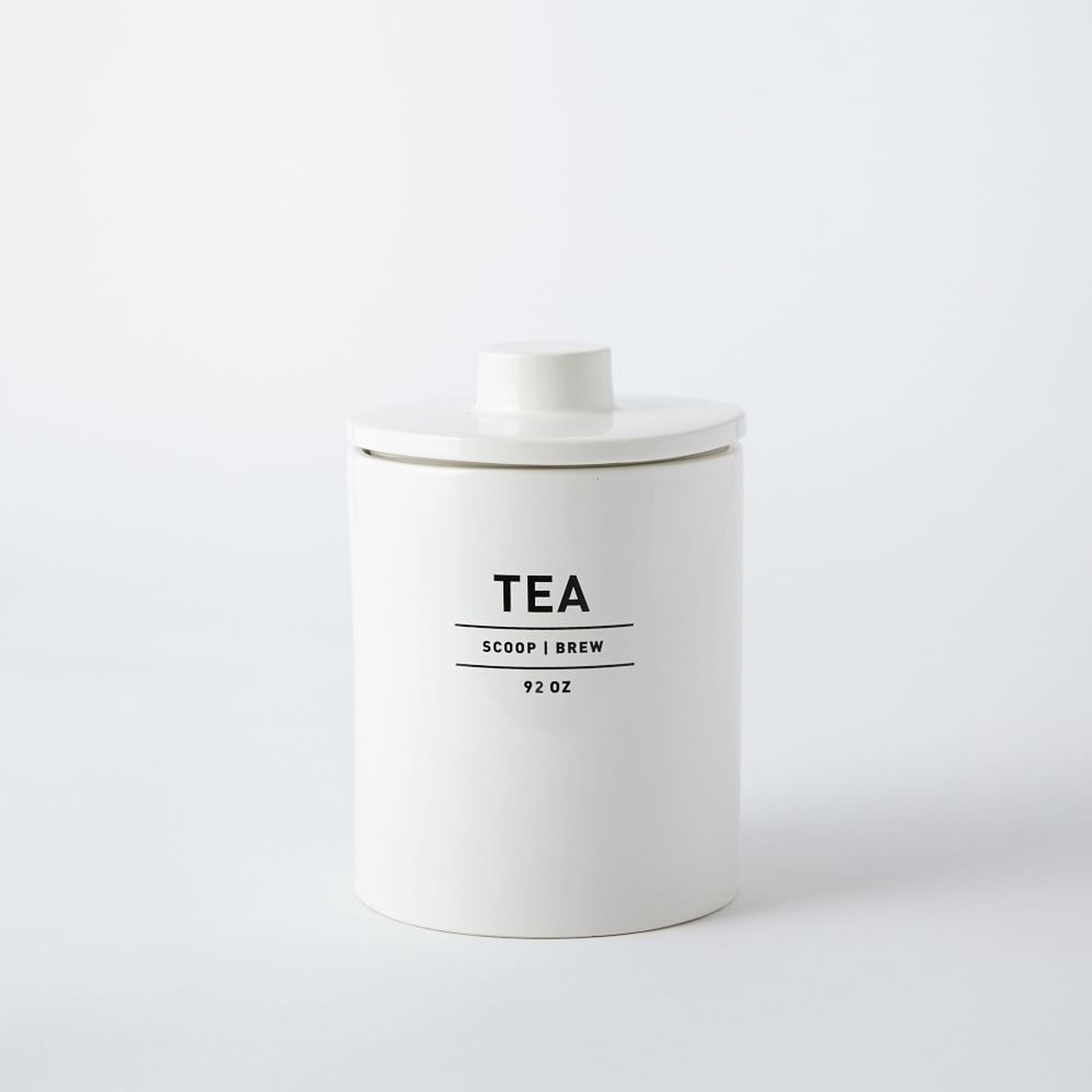 Utility Kitchen Collection, Tea Canister, White - West Elm