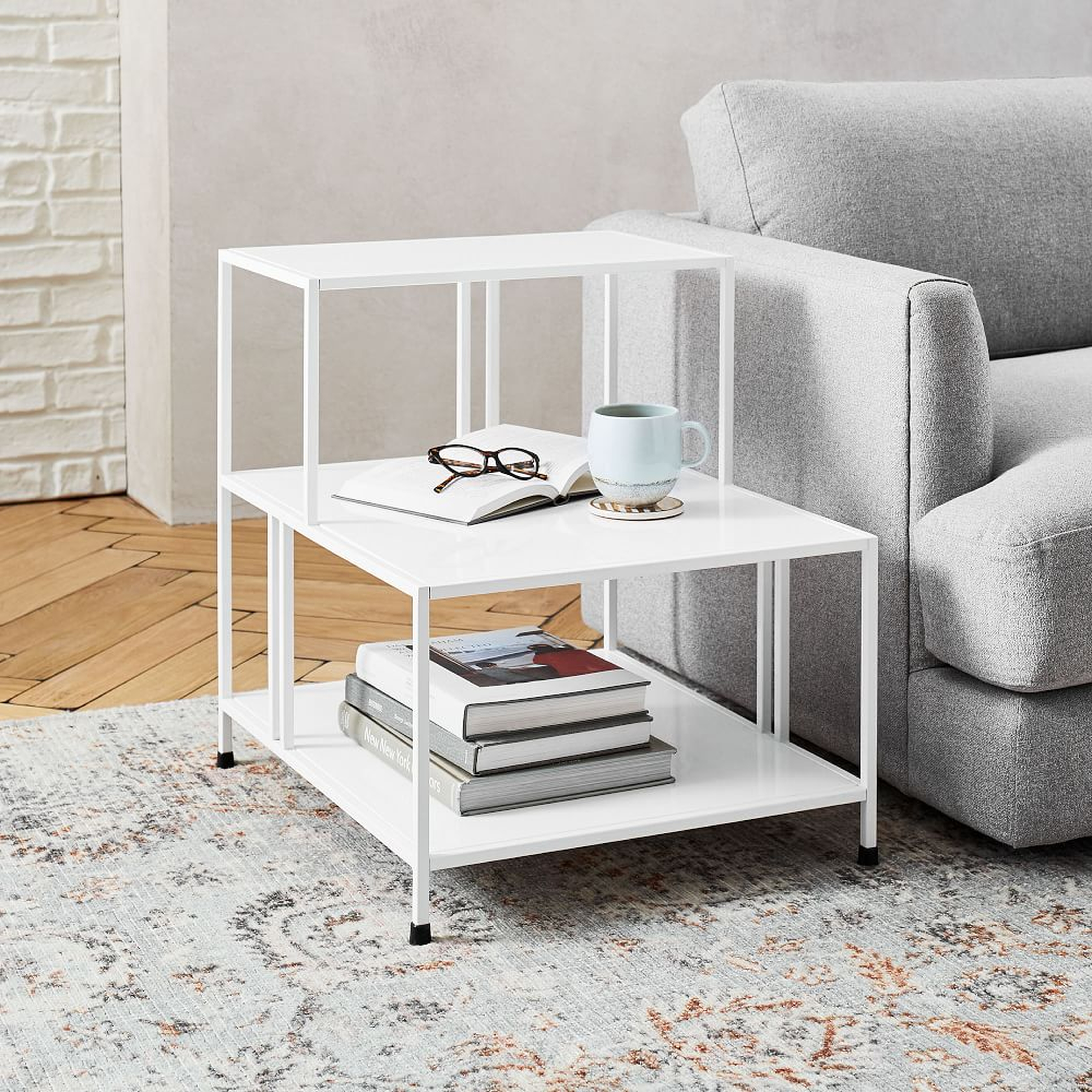 Profile Side Table, White  - West Elm