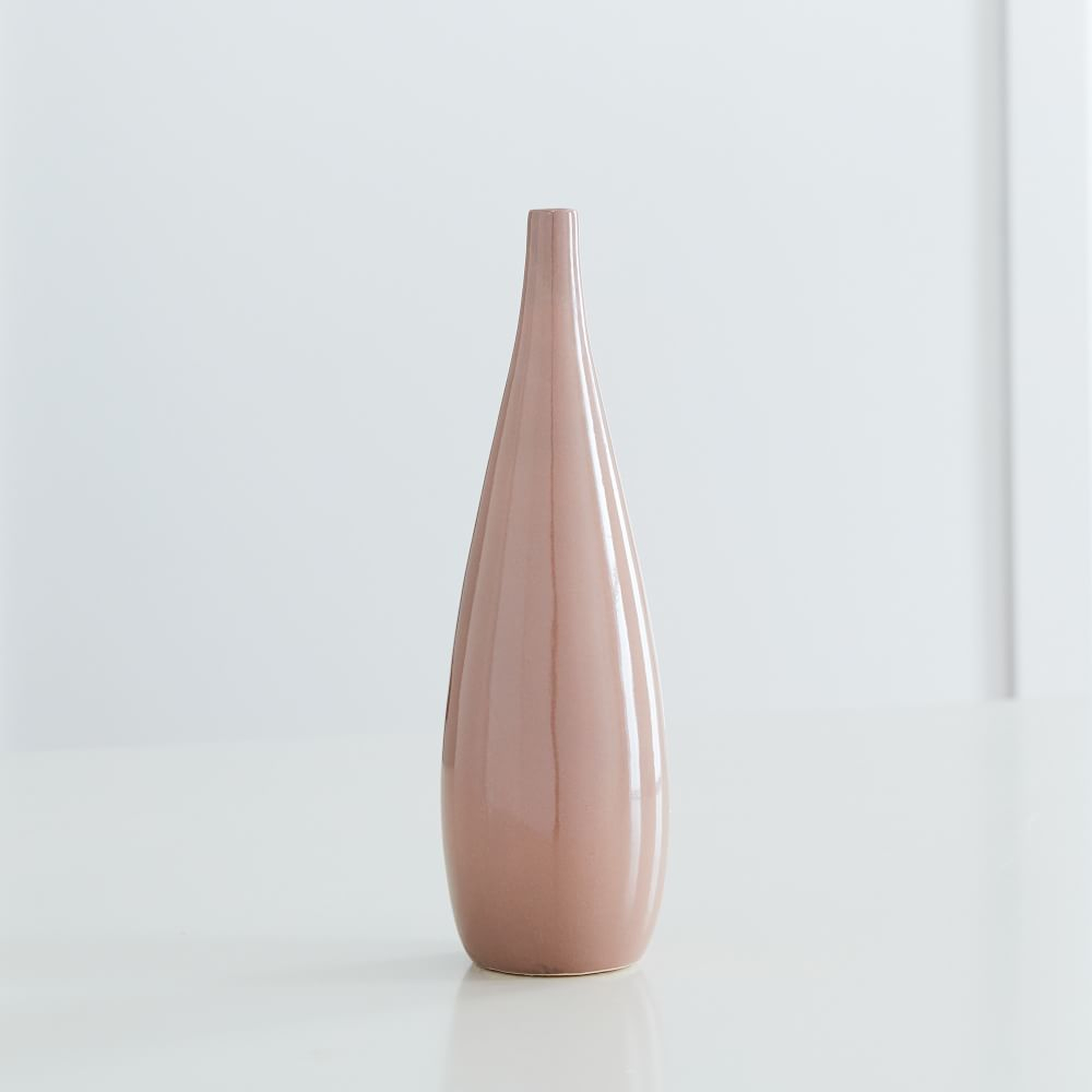 Bright Ceramicist Vase, Medium Teardrop, Warm Gray - West Elm