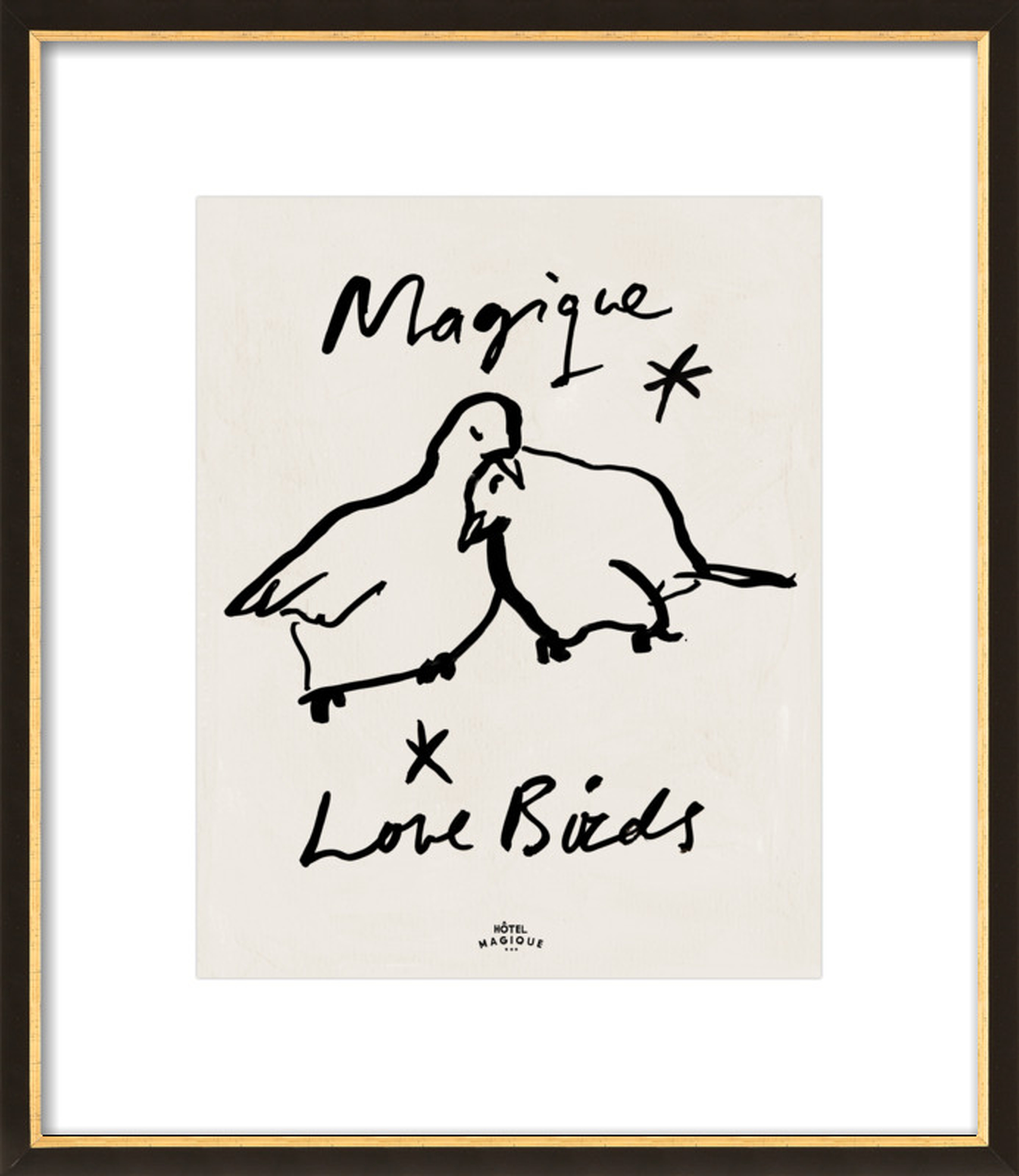 MAGIQUE LOVE BIRDS by Milou Neelen for Artfully Walls - Artfully Walls
