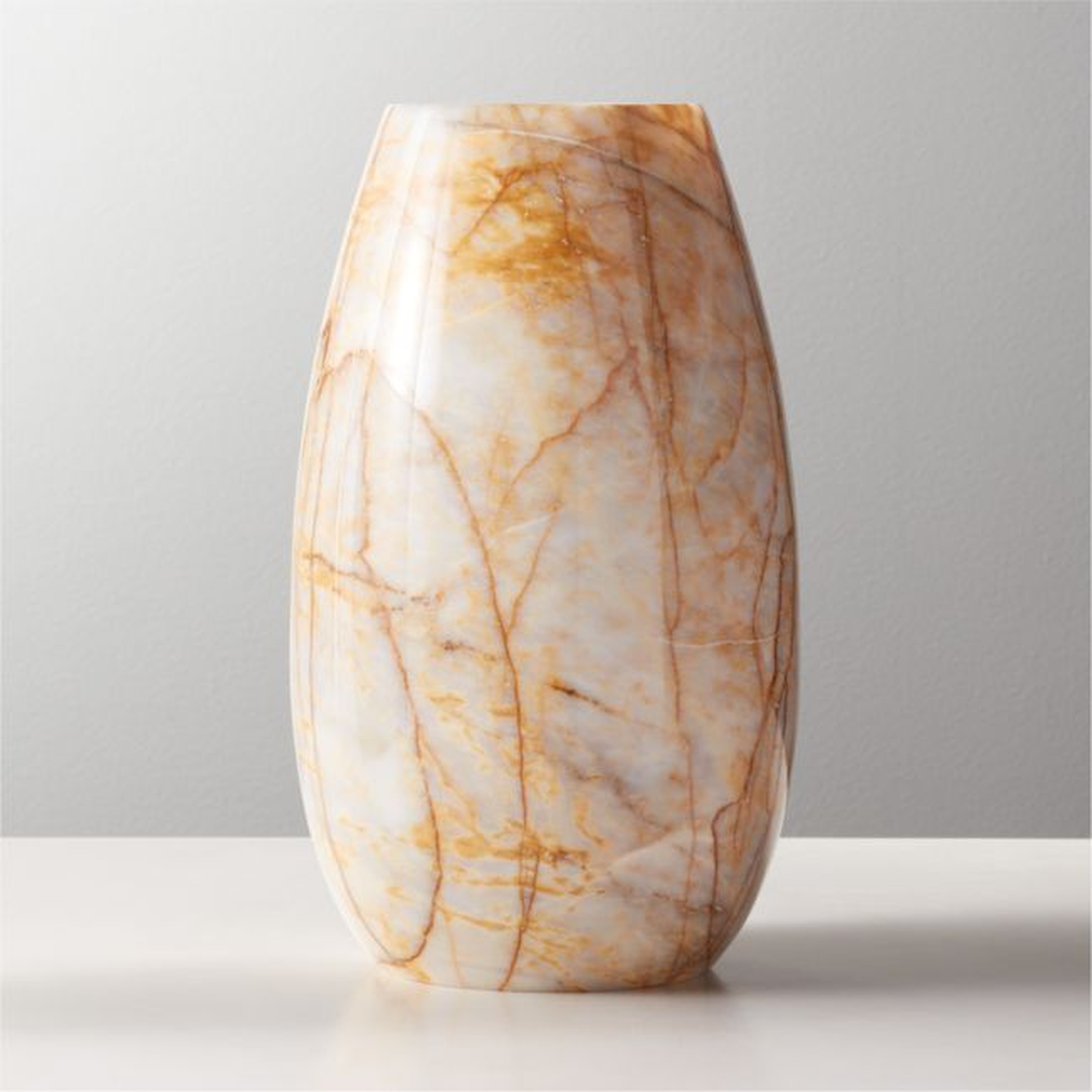 Reign Golden Marble Vase - CB2