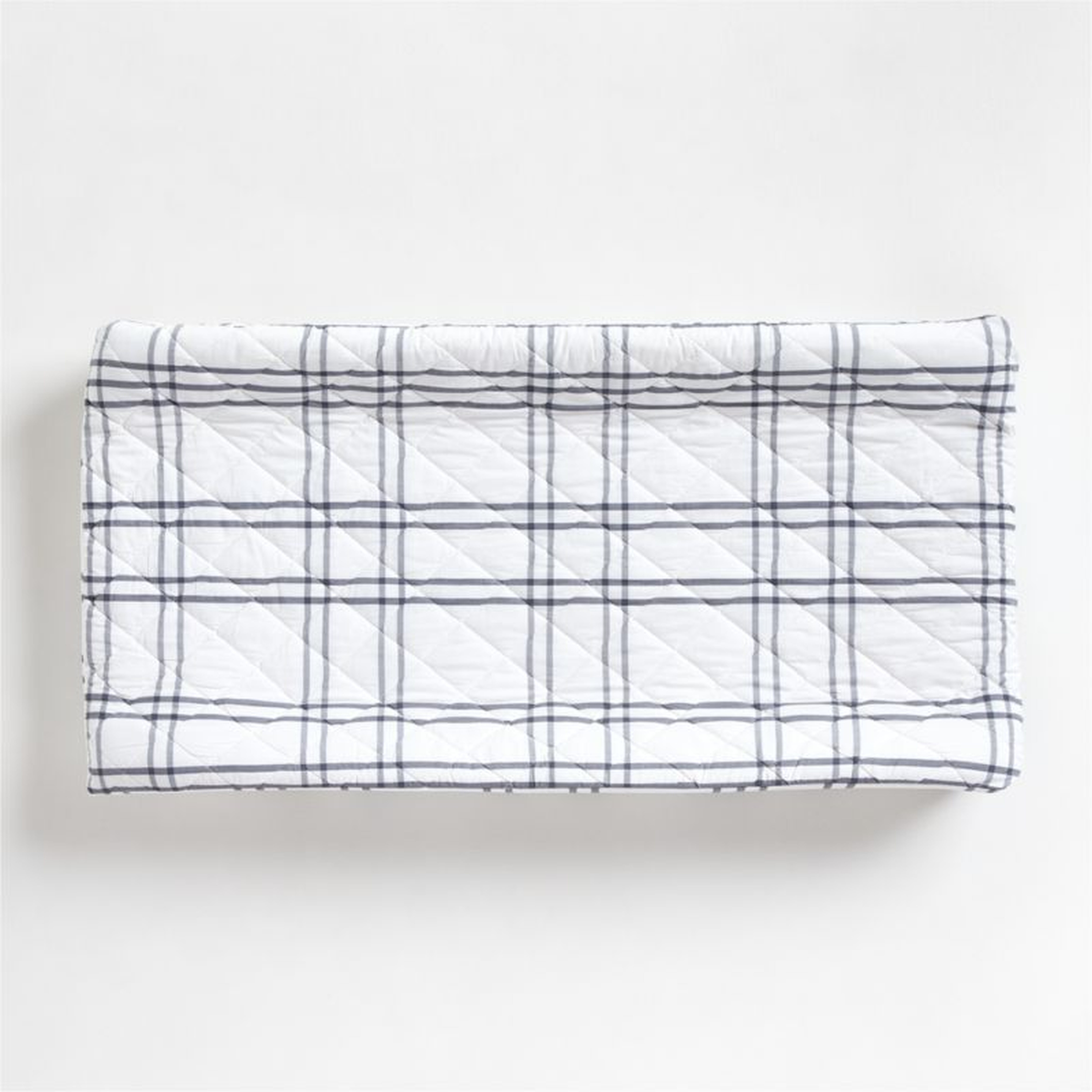 Stax Organic Cotton Grey Baby Changing Pad Cover - Crate & Kids