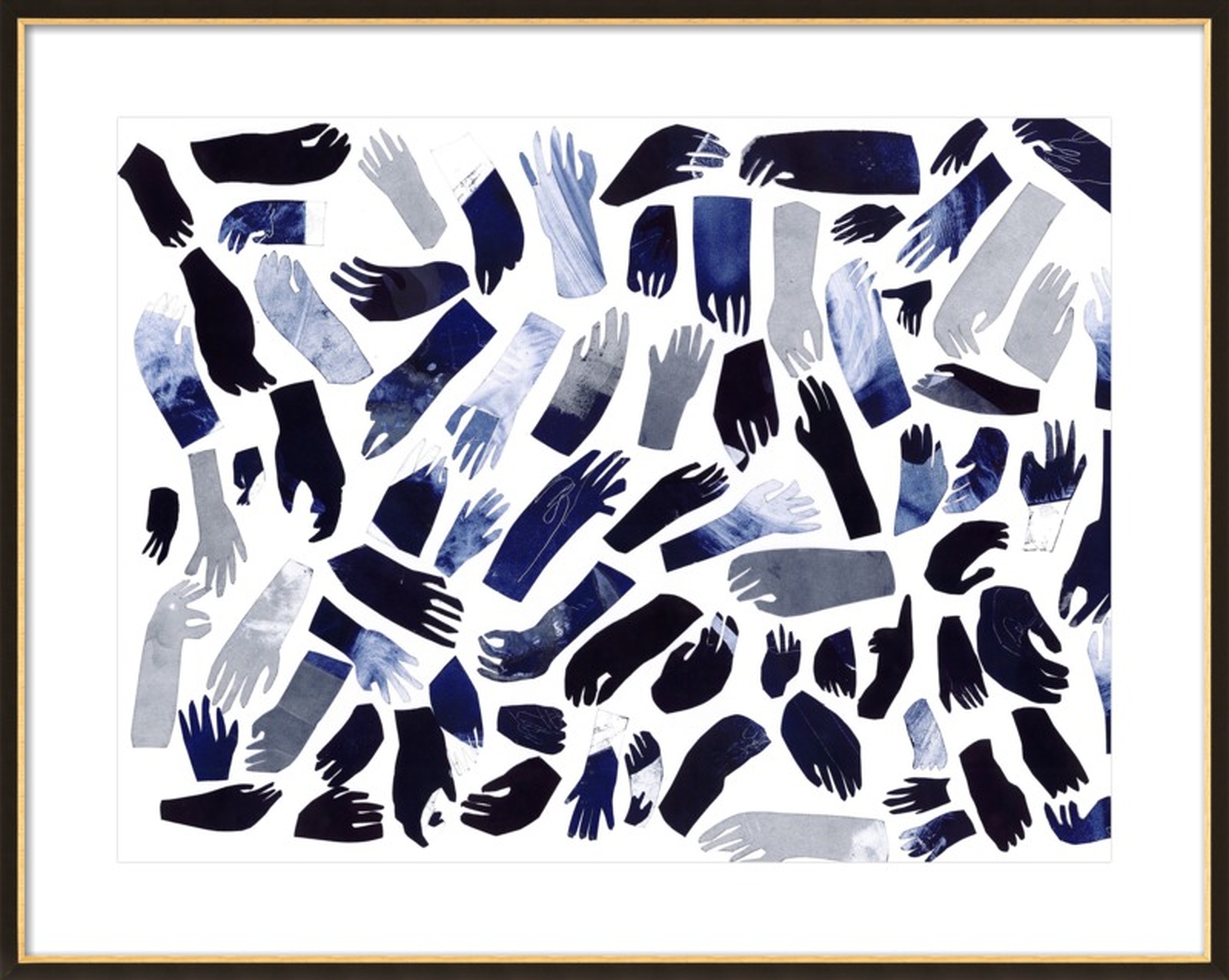 Blue Hands by Charlotte Ager for Artfully Walls - Artfully Walls