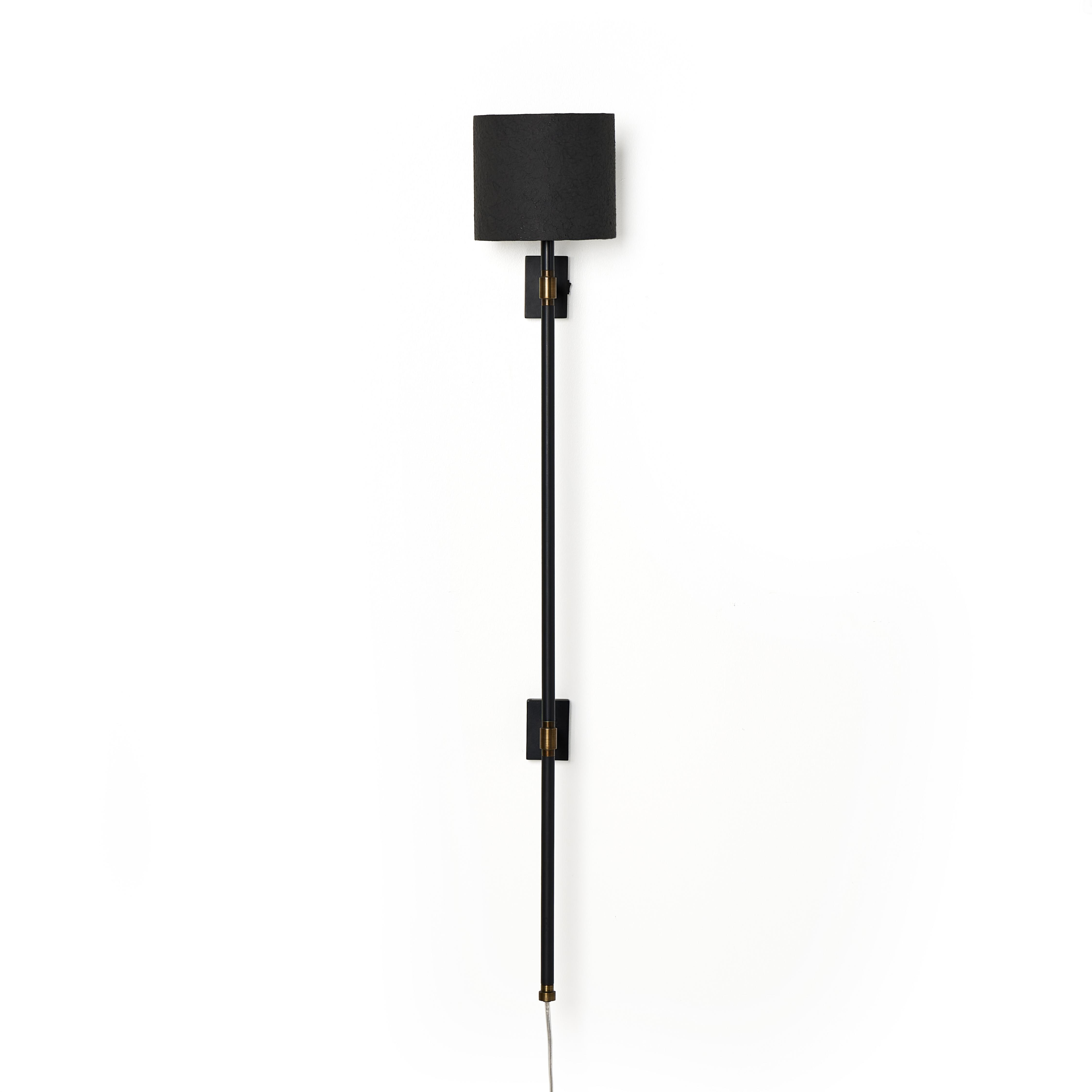 Maurice Sconce-Matte Black Plaster - Four Hands