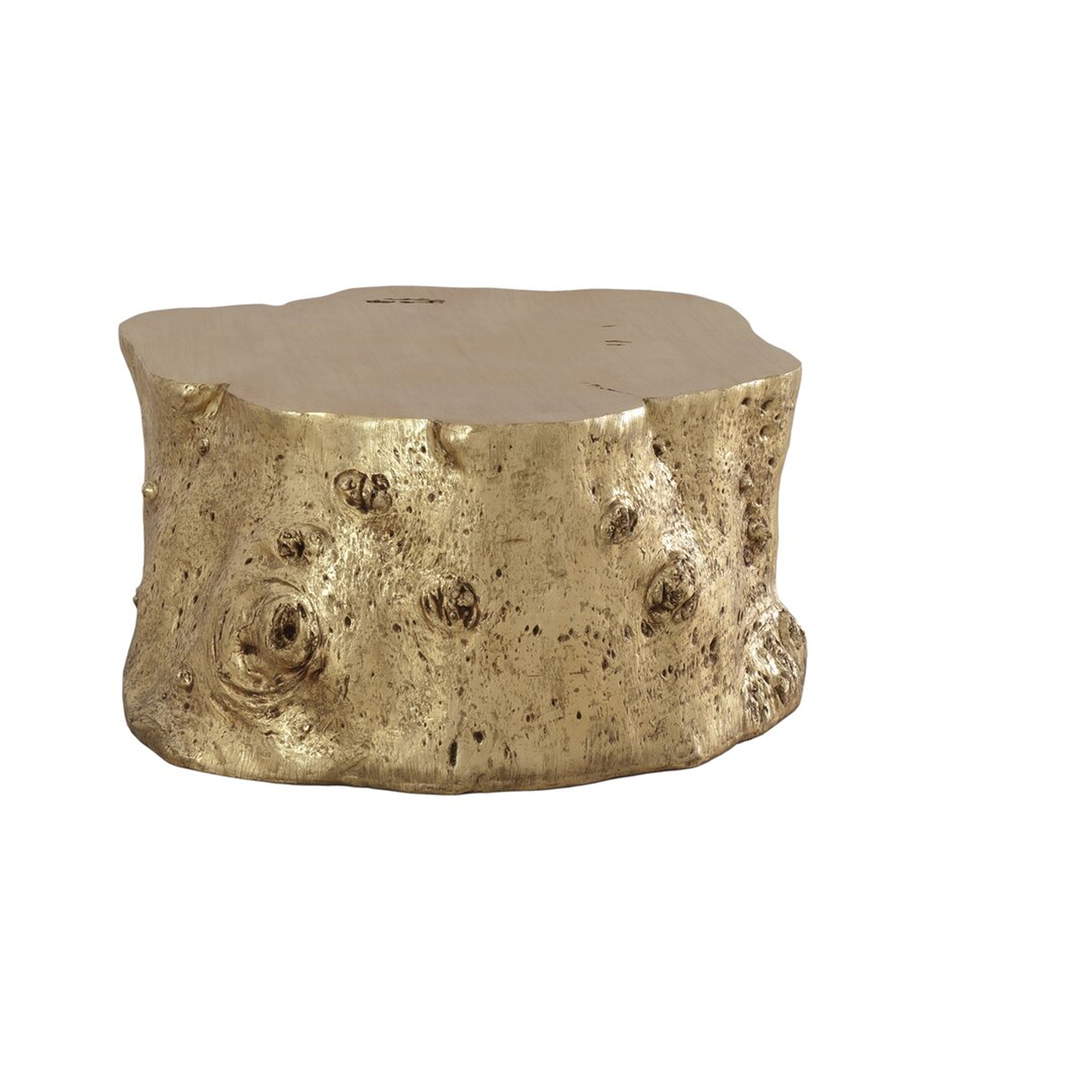 "Phillips Collection Log Coffee Table, Gold Leaf" - Perigold