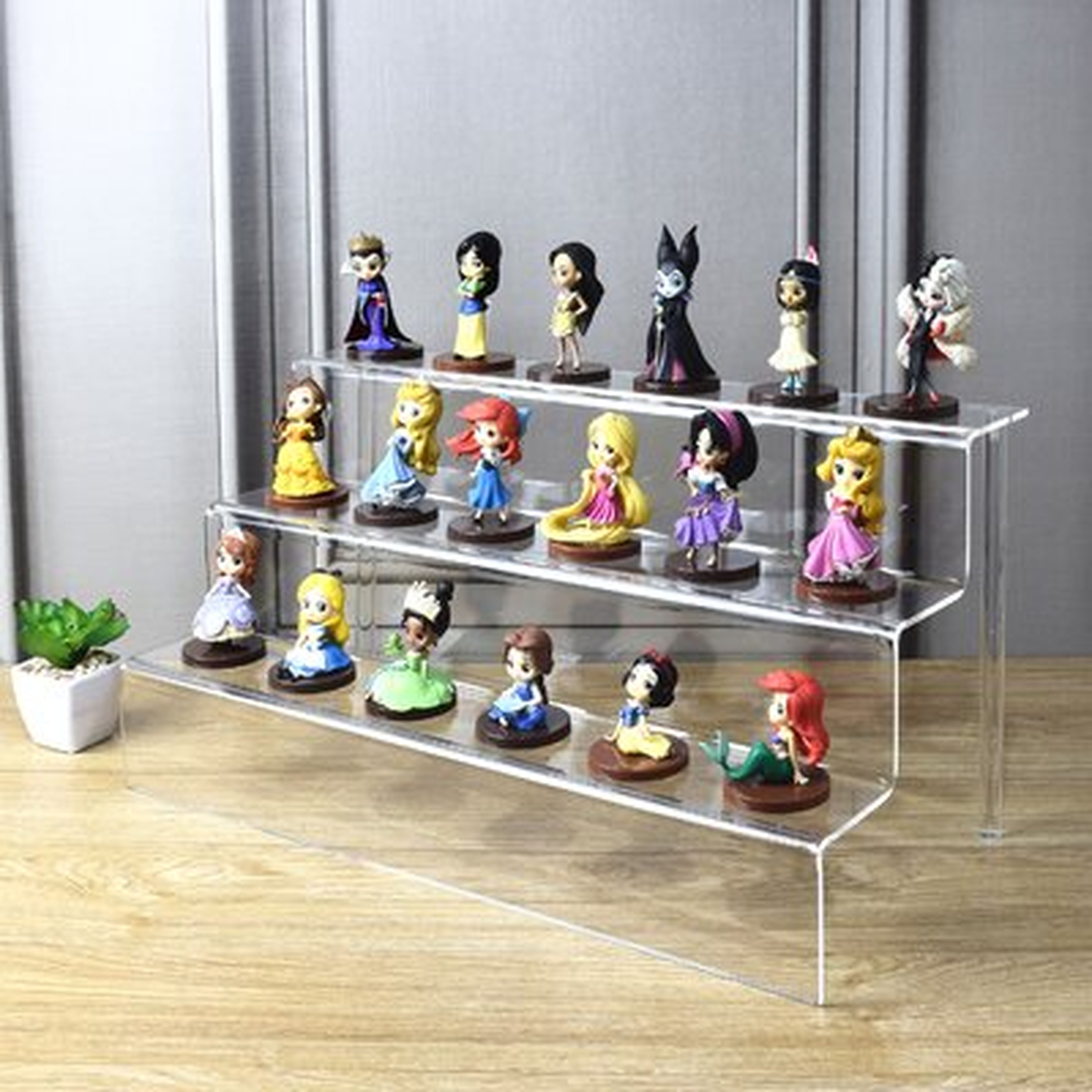 Mandy 9" H x 18" W Acrylic Riser Display Shelf for Pop Figures Storage Rack - Wayfair