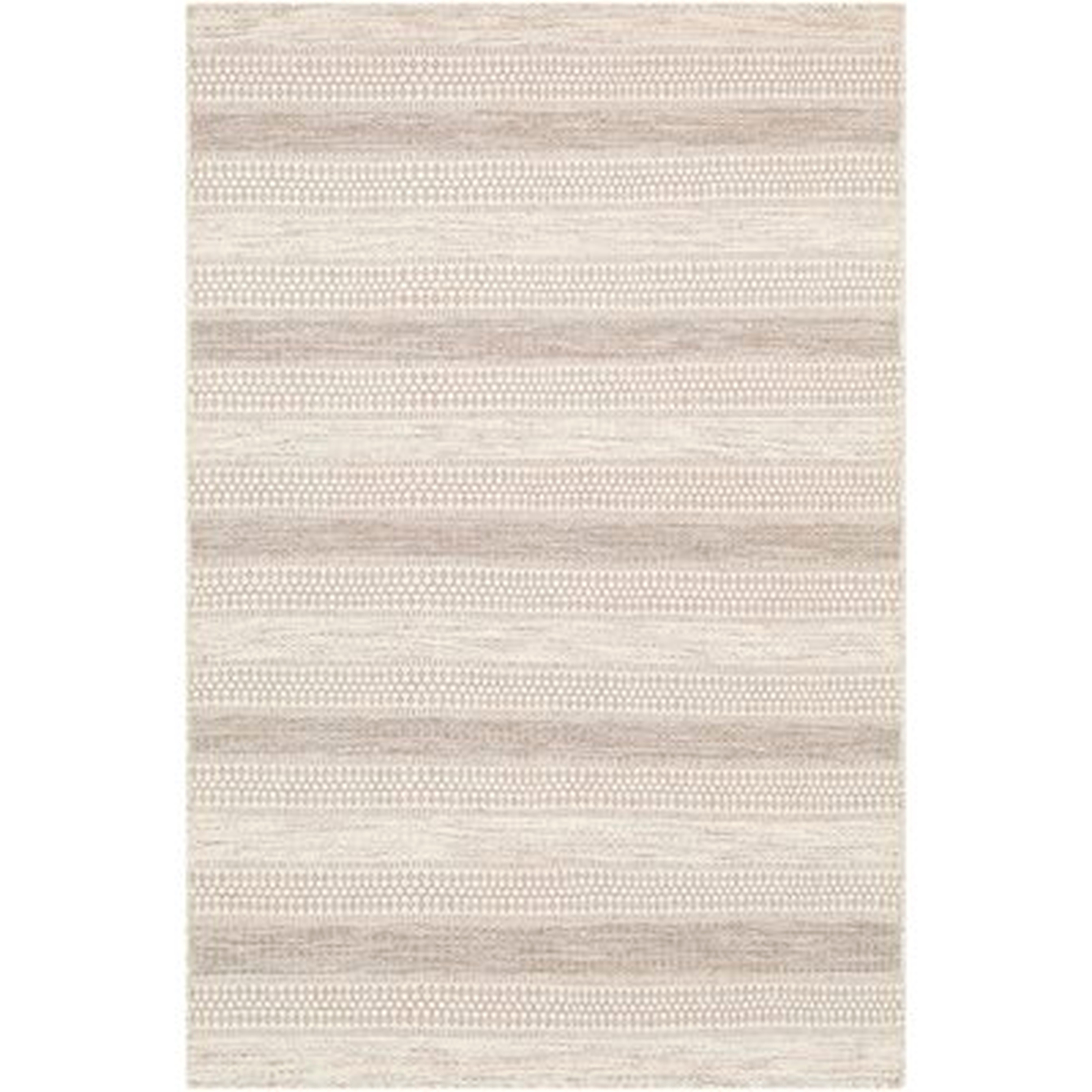 Sylvie Striped Handmade Flatweave Wool Taupe/Cream Area Rug - Wayfair