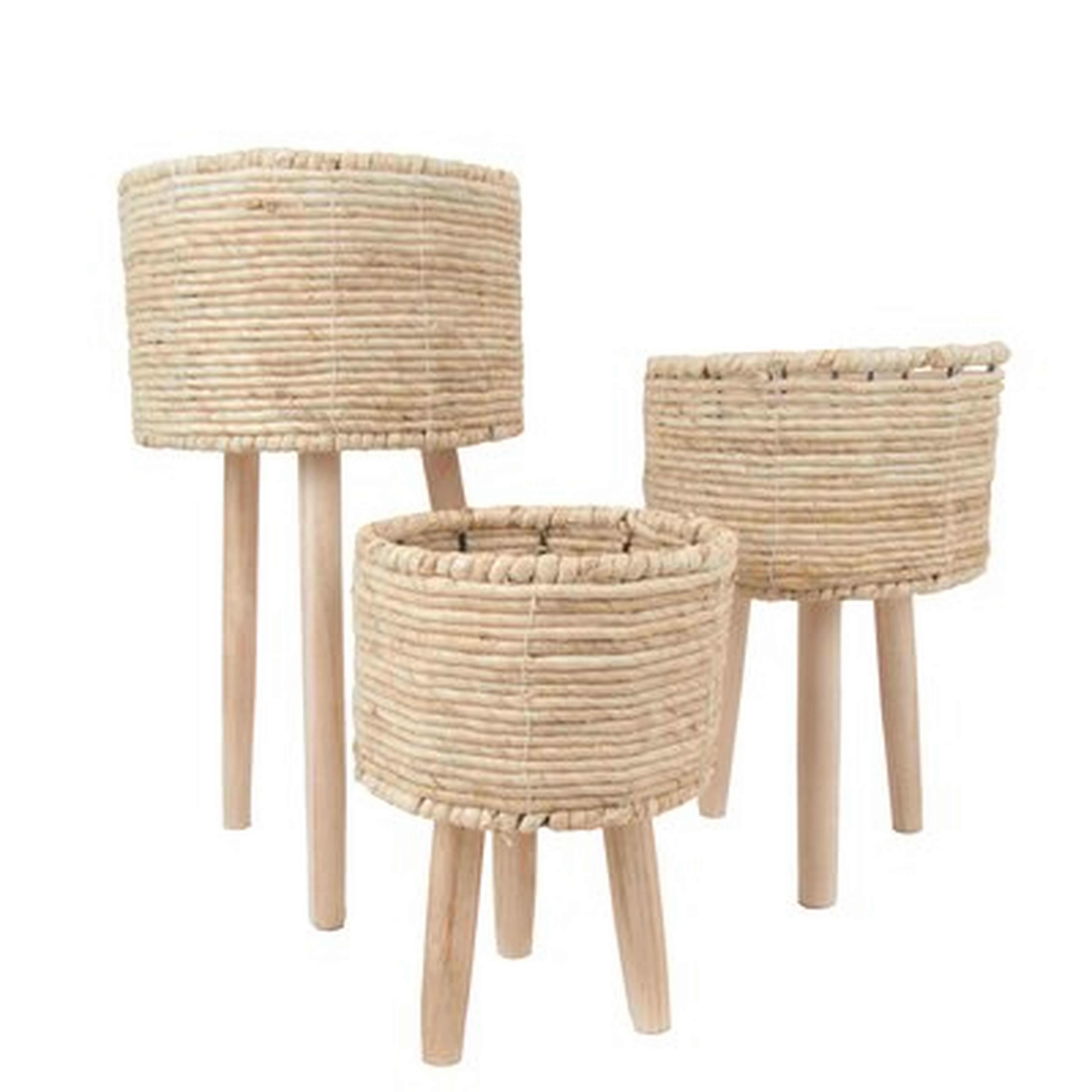3 Piece Seagrass Basket Set - Wayfair