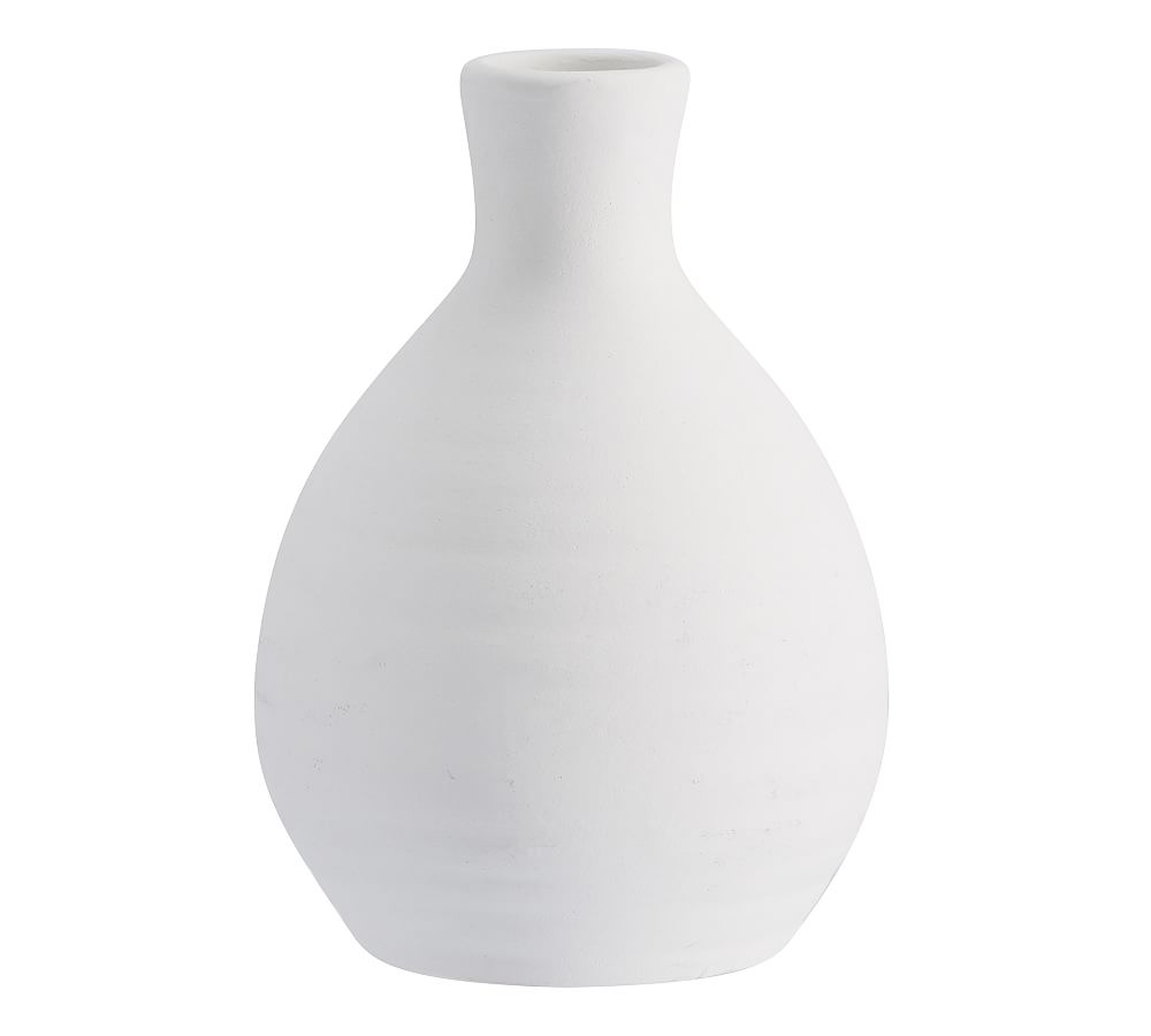 Urbana Ceramic Bud Vases, White - Small Bottle - Pottery Barn