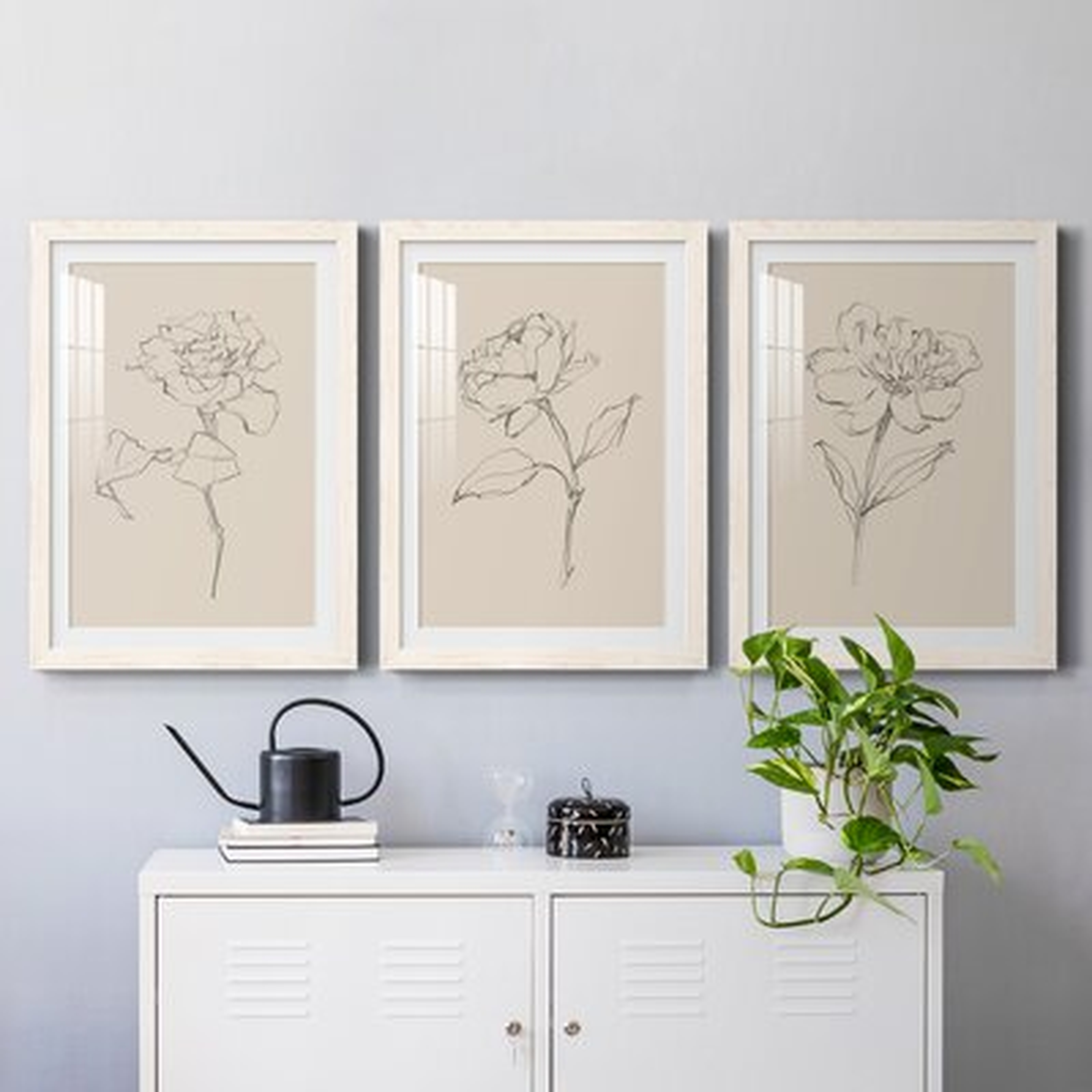 Floral Contour Study I Premium Framed Matte - Ready To Hang - Wayfair