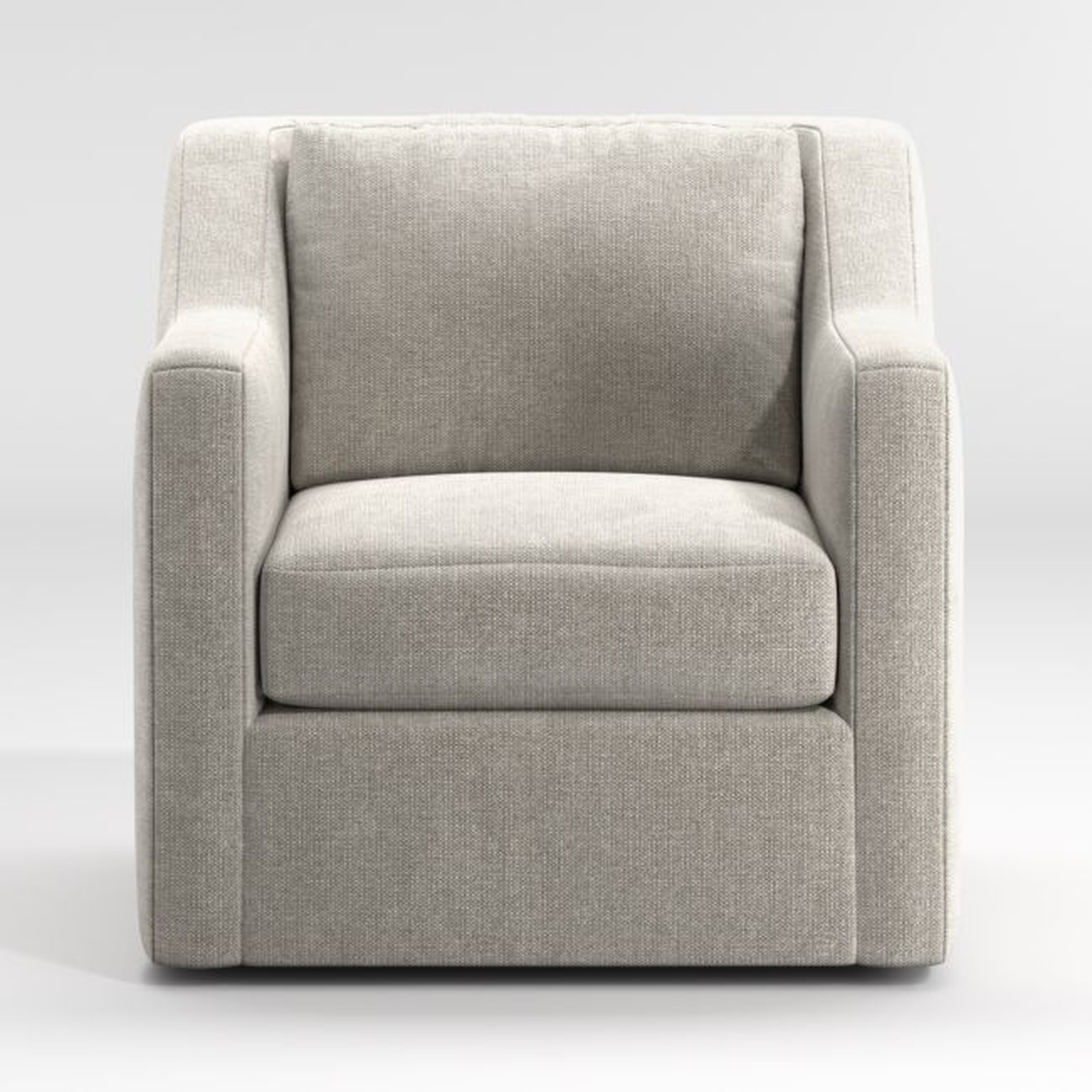 Notch Swivel Chair; Hansel, Storm - Crate and Barrel