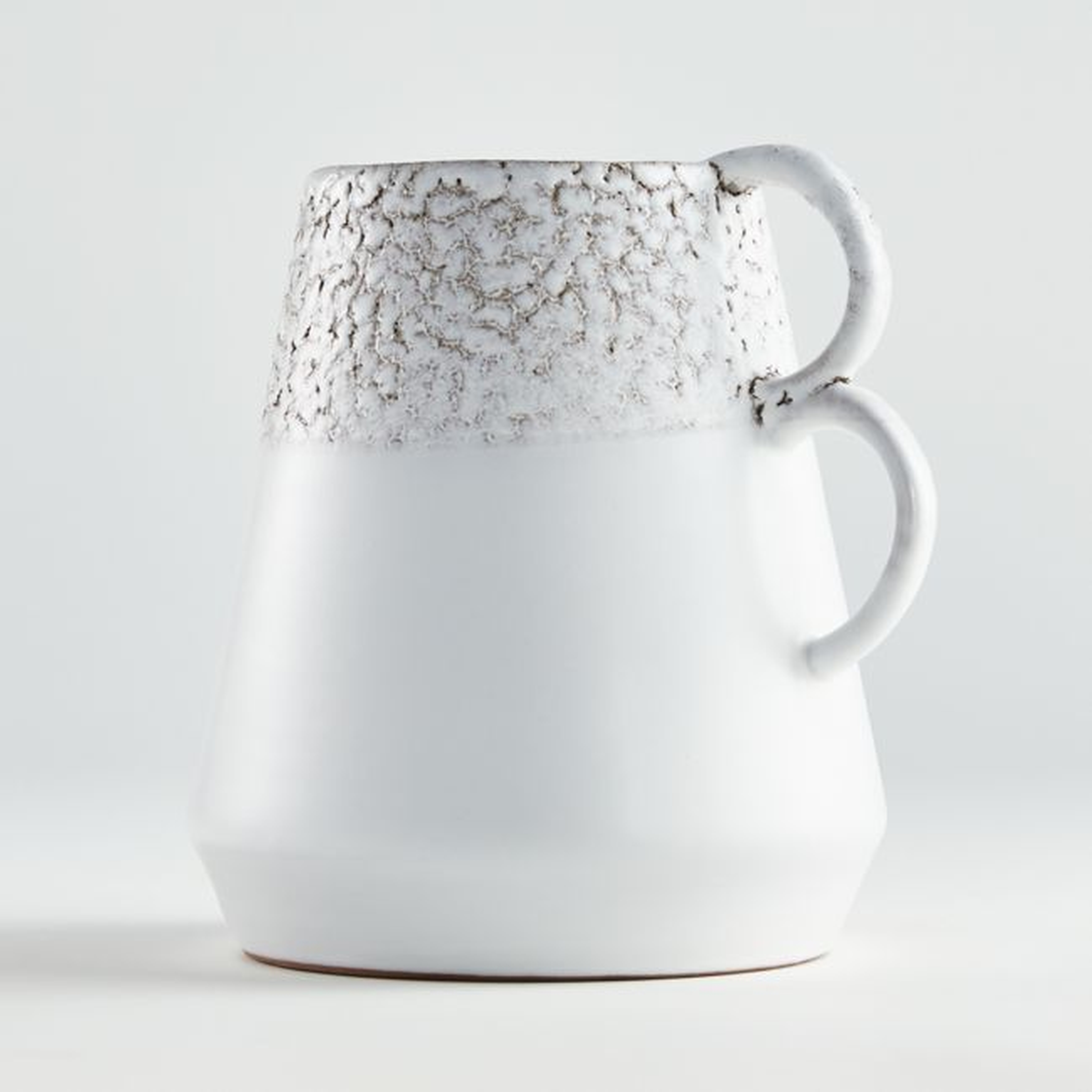 Caldwell White Vase with Double Handles - Crate and Barrel