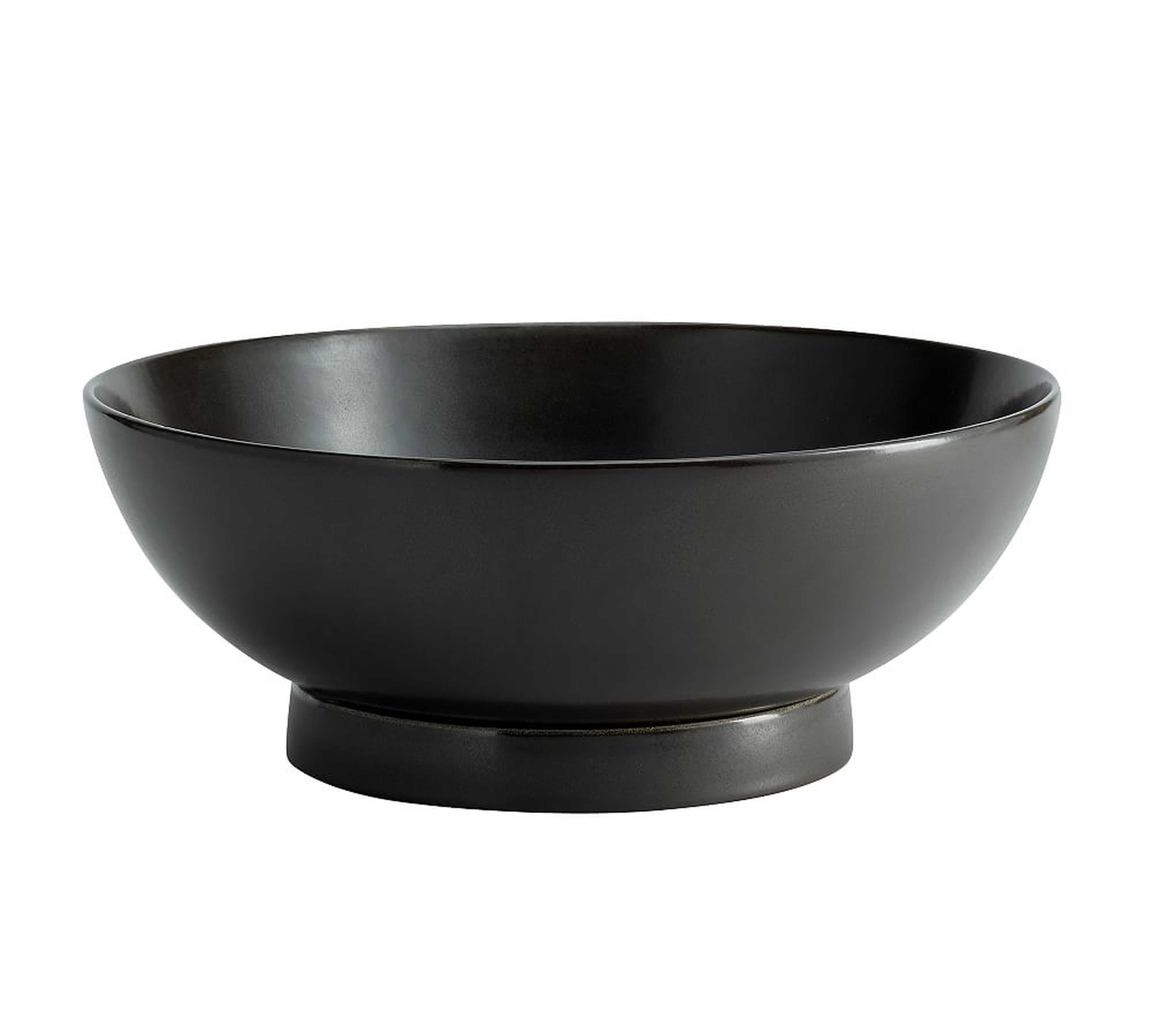 Mason Stoneware Low Footed Serving Bowl - Charcoal - Pottery Barn