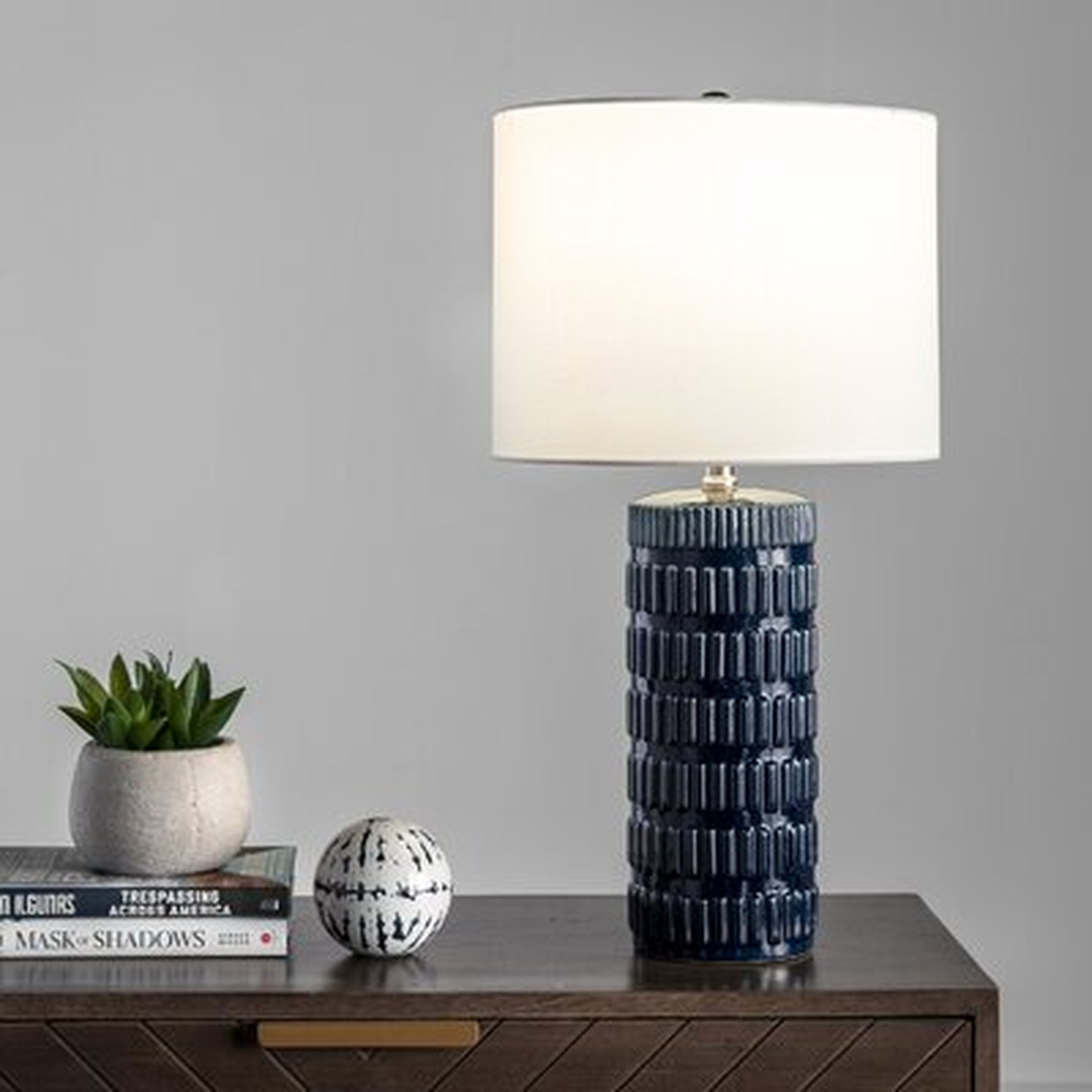 Frethi 25'' Blue Table Lamp - Wayfair