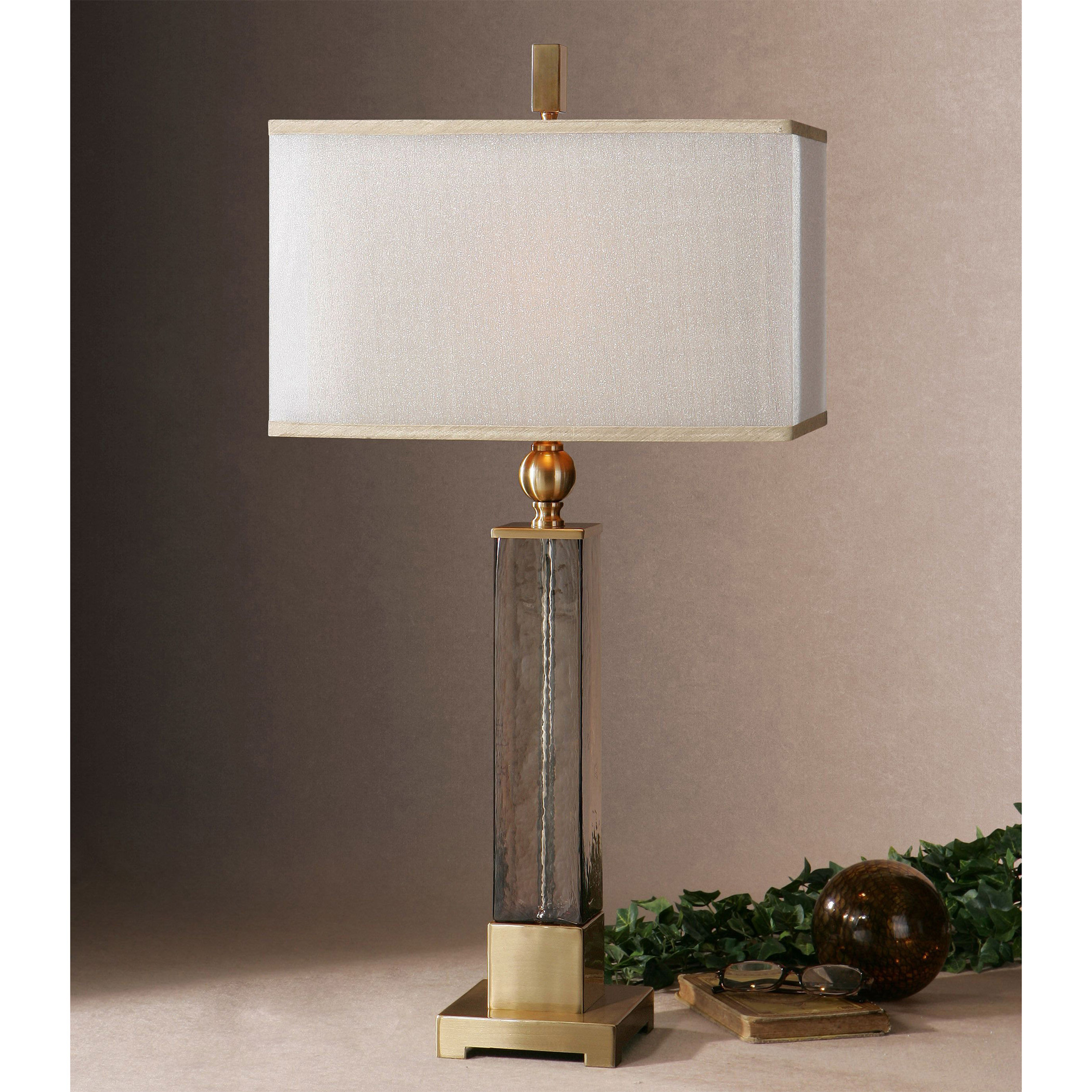 Caecilia Amber Glass Table Lamp - Hudsonhill Foundry