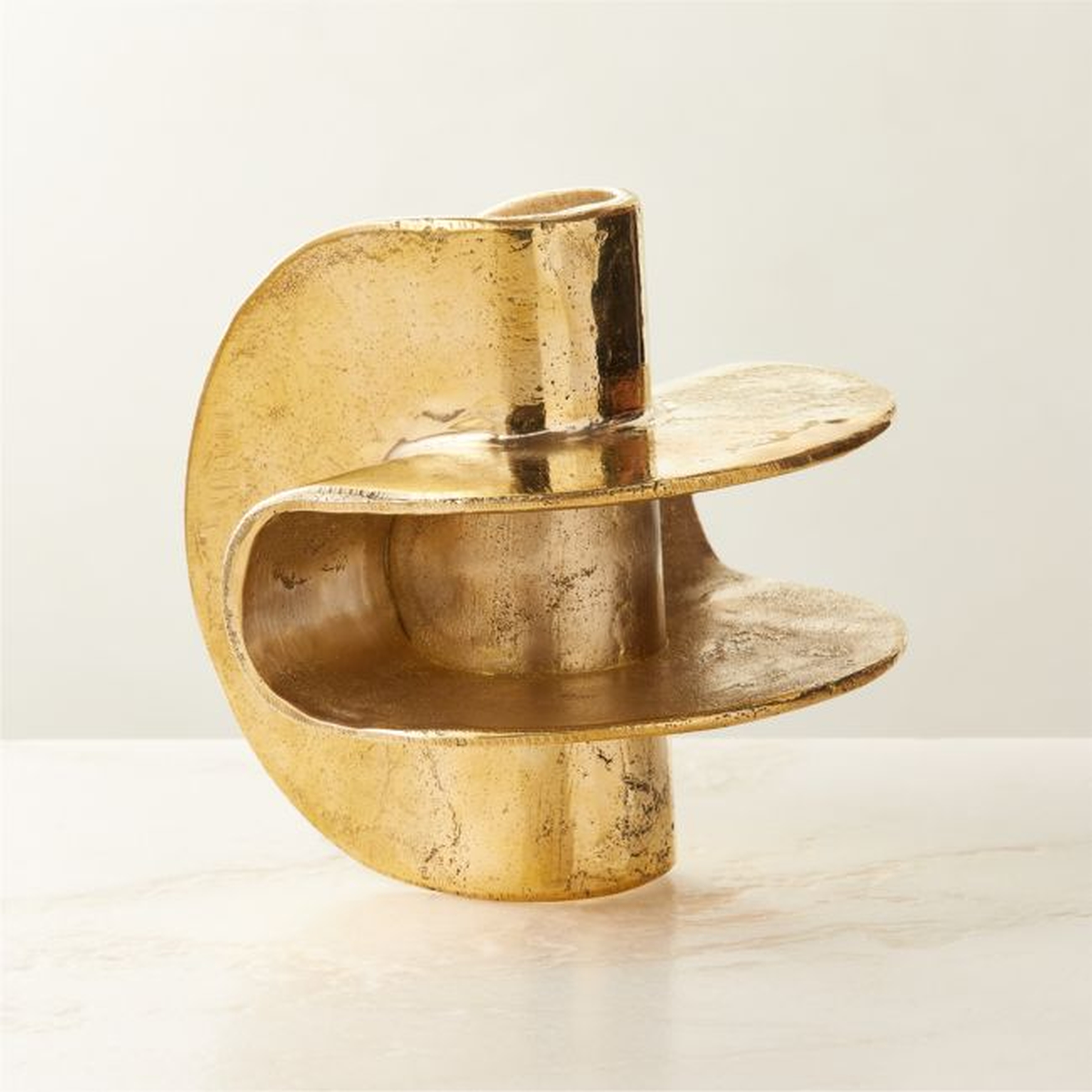 Euclid Cast Brass Decorative Object - CB2