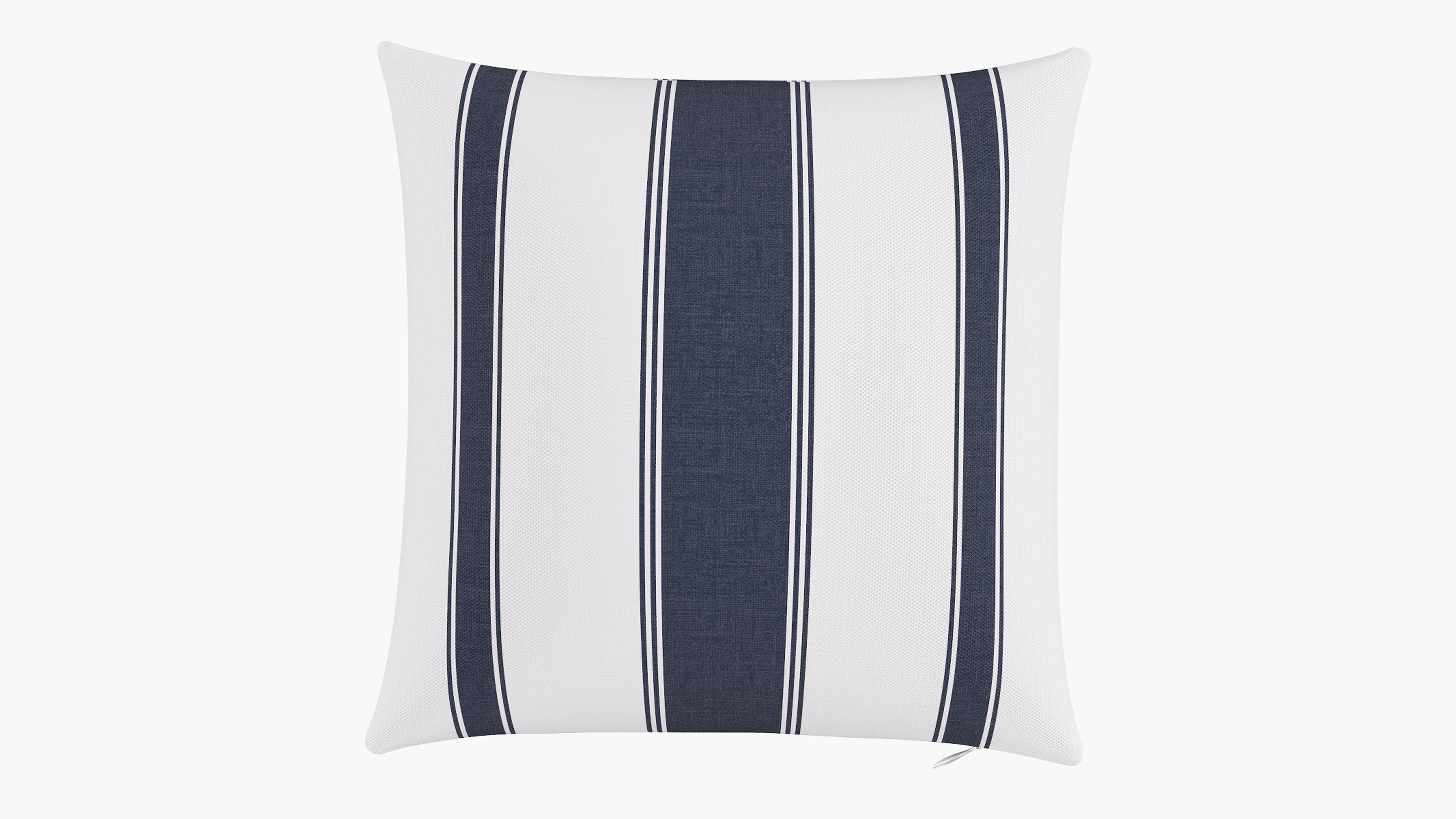 Outdoor 16" Throw Pillow, Navy Clarence Stripe, 16" x 16" - The Inside