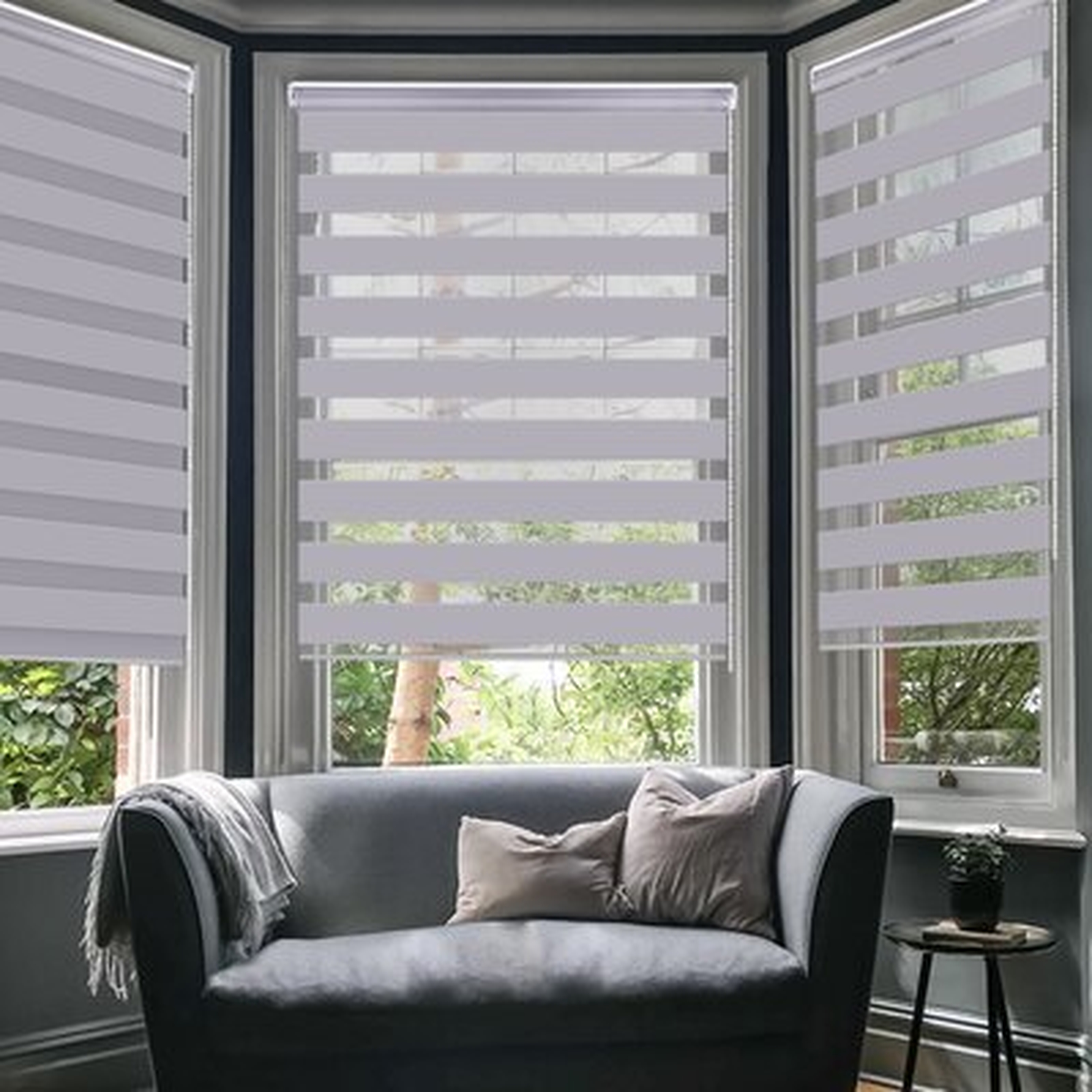 Horizontal Window Shade Blind Zebra Dual Roller Blinds Day And Night Blinds Curtains,Easy To Install - Wayfair
