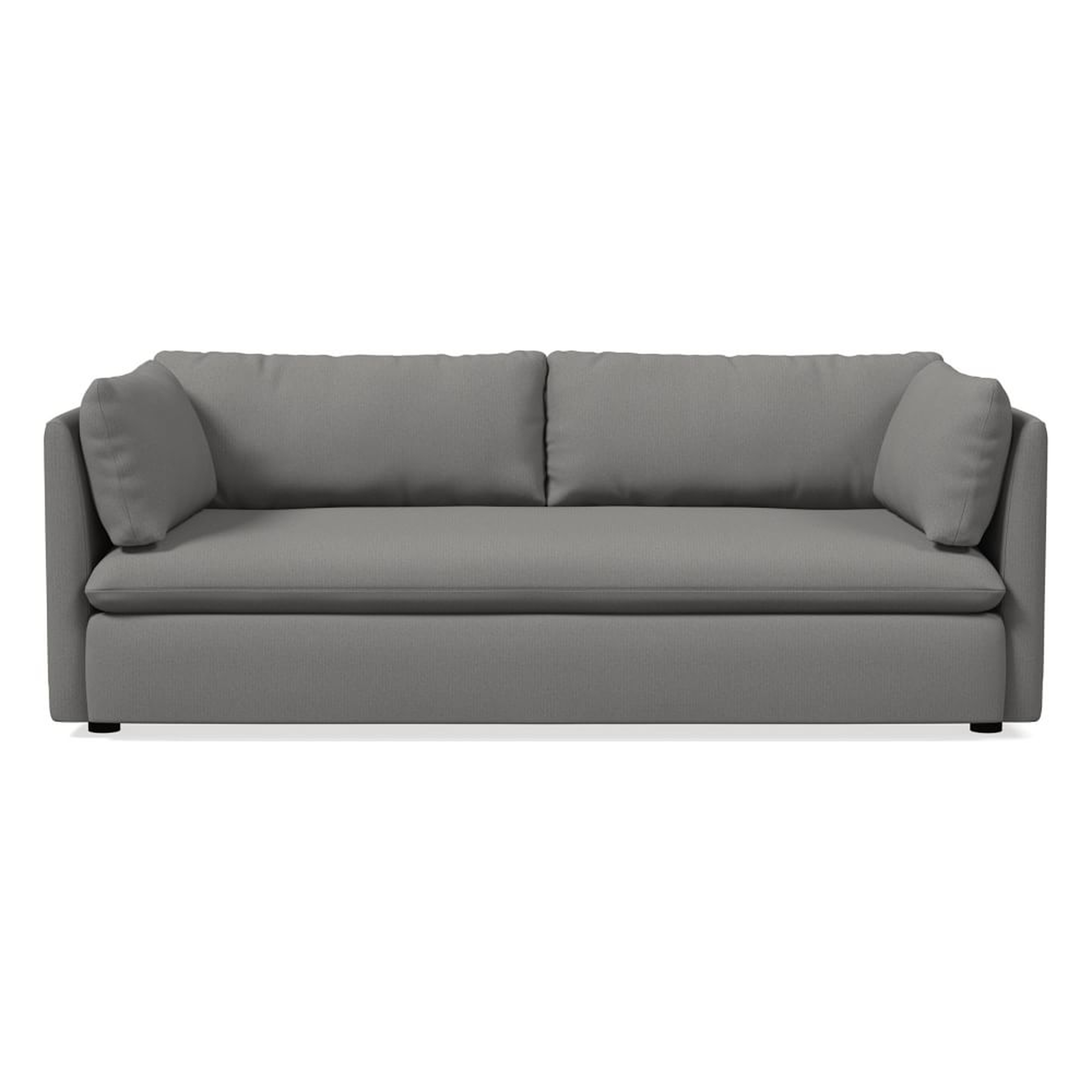 Shelter 84" Sofa, Performance Washed Canvas, Storm Gray - West Elm