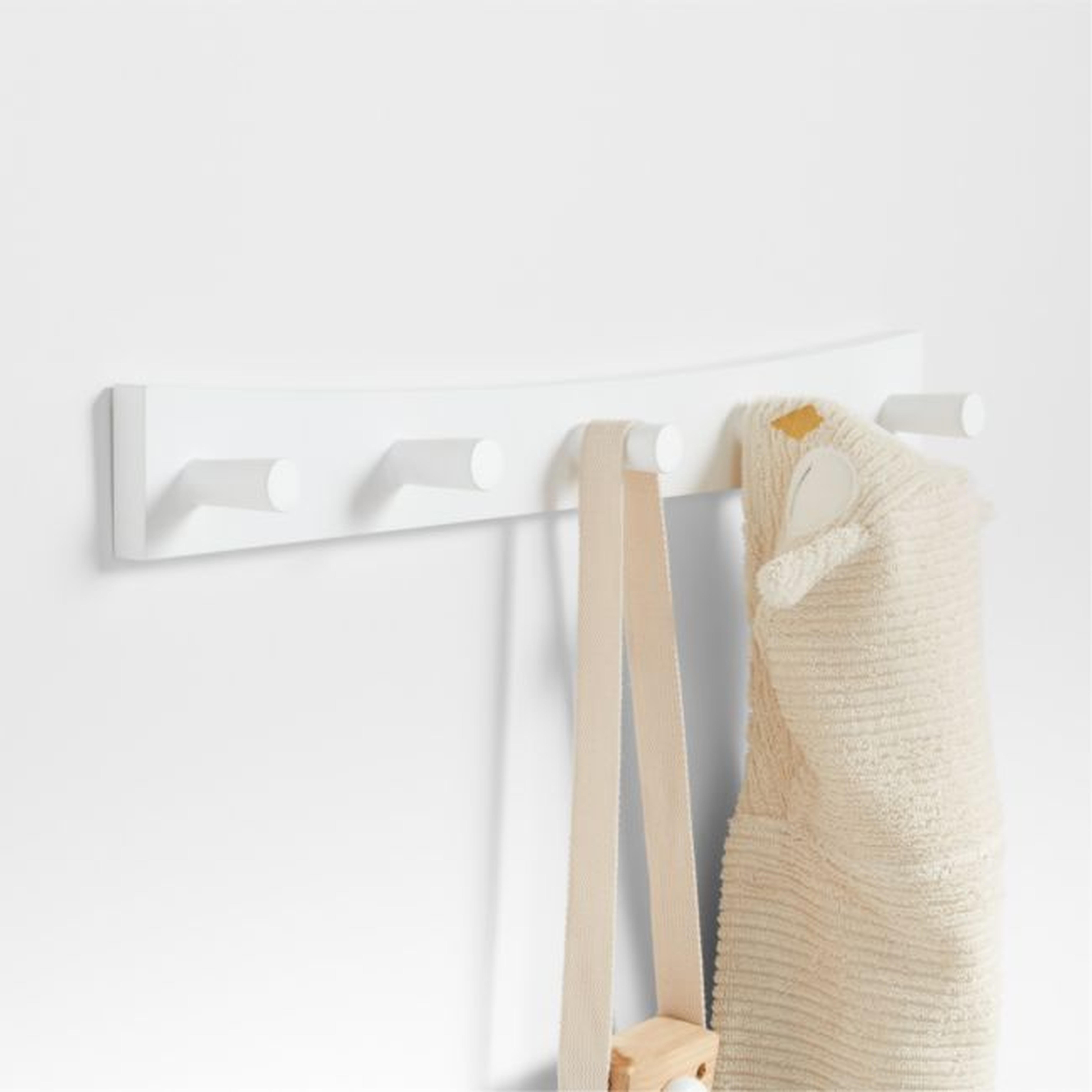 Hampshire White Wood Kids Wall Hooks - Crate & Kids