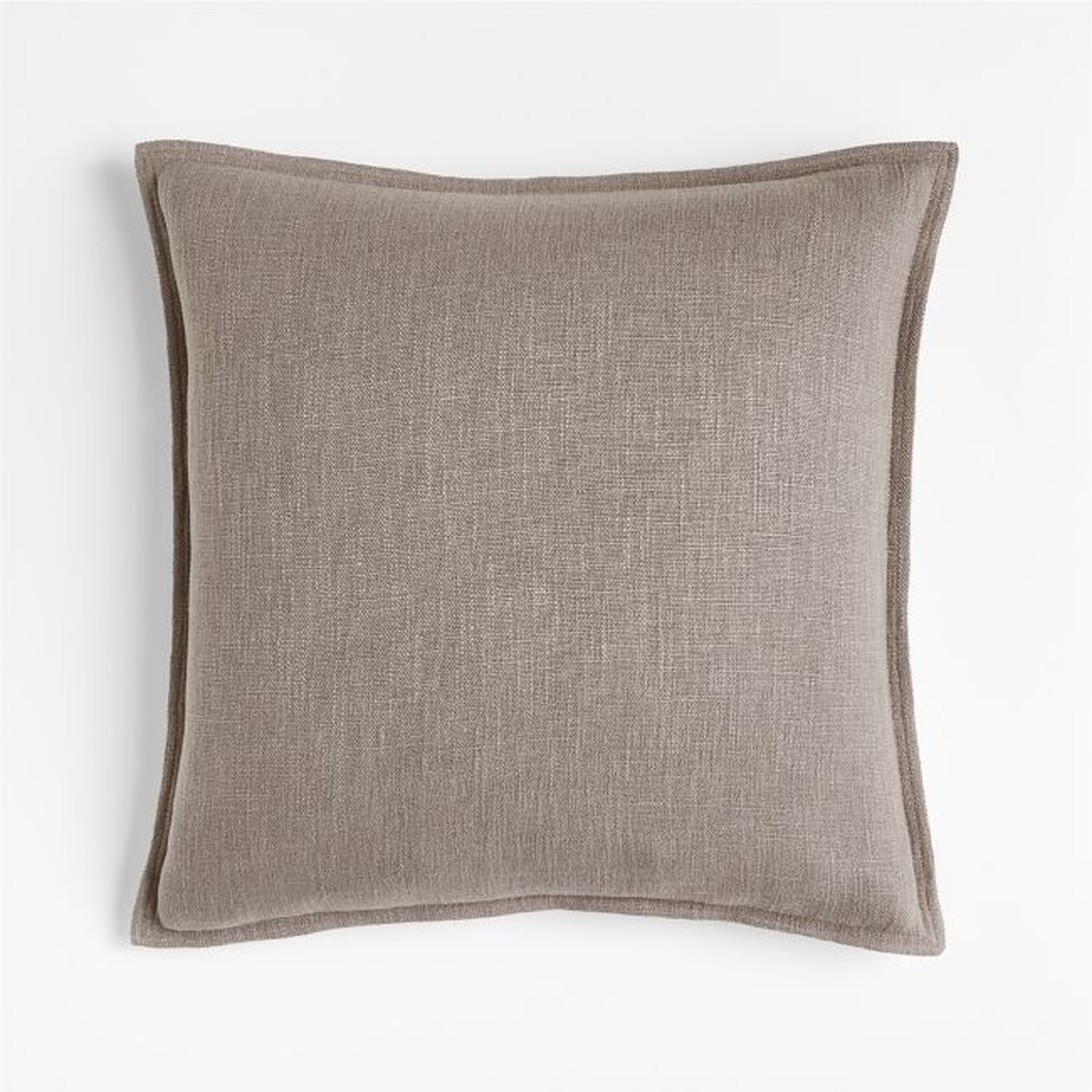 Dark Grey 20"x20" Laundered Linen Throw Pillow with Down-Alternative Insert - Crate and Barrel