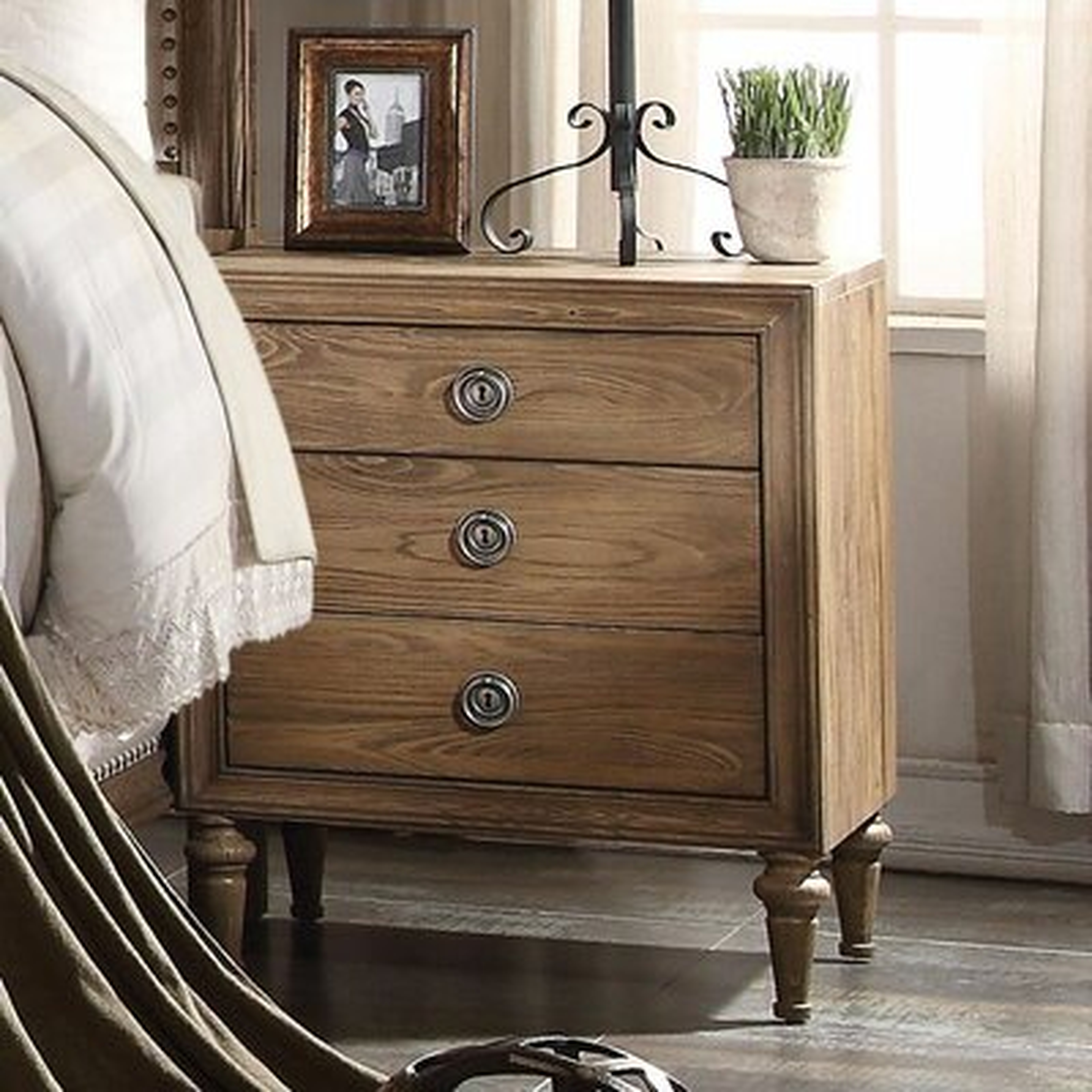 ACME Inverness Nightstand In Reclaimed Oak FF80A0EFC9C940E9990F1BFB62960722 - Wayfair