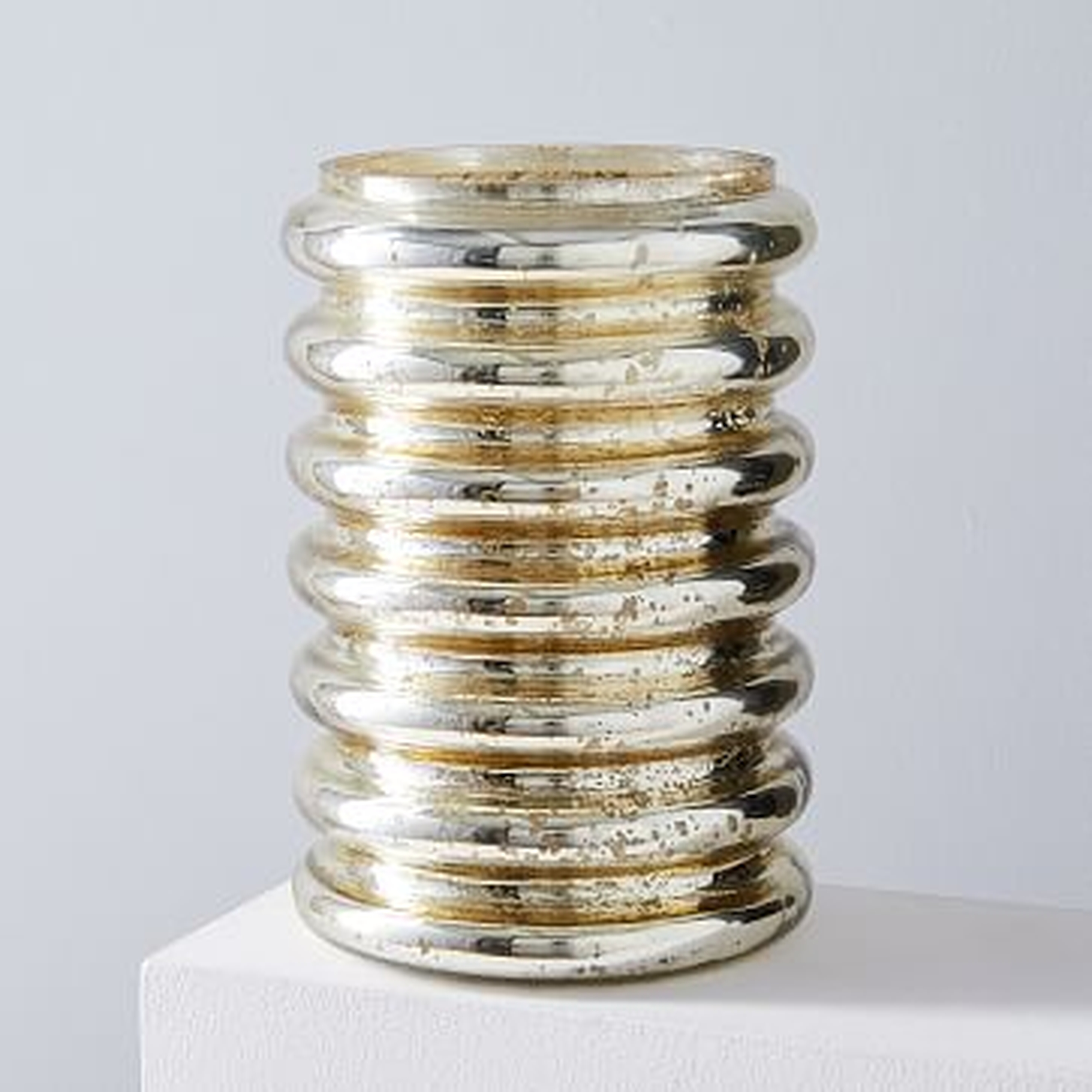 Stacked Mercury Candles, Gold, Large - West Elm
