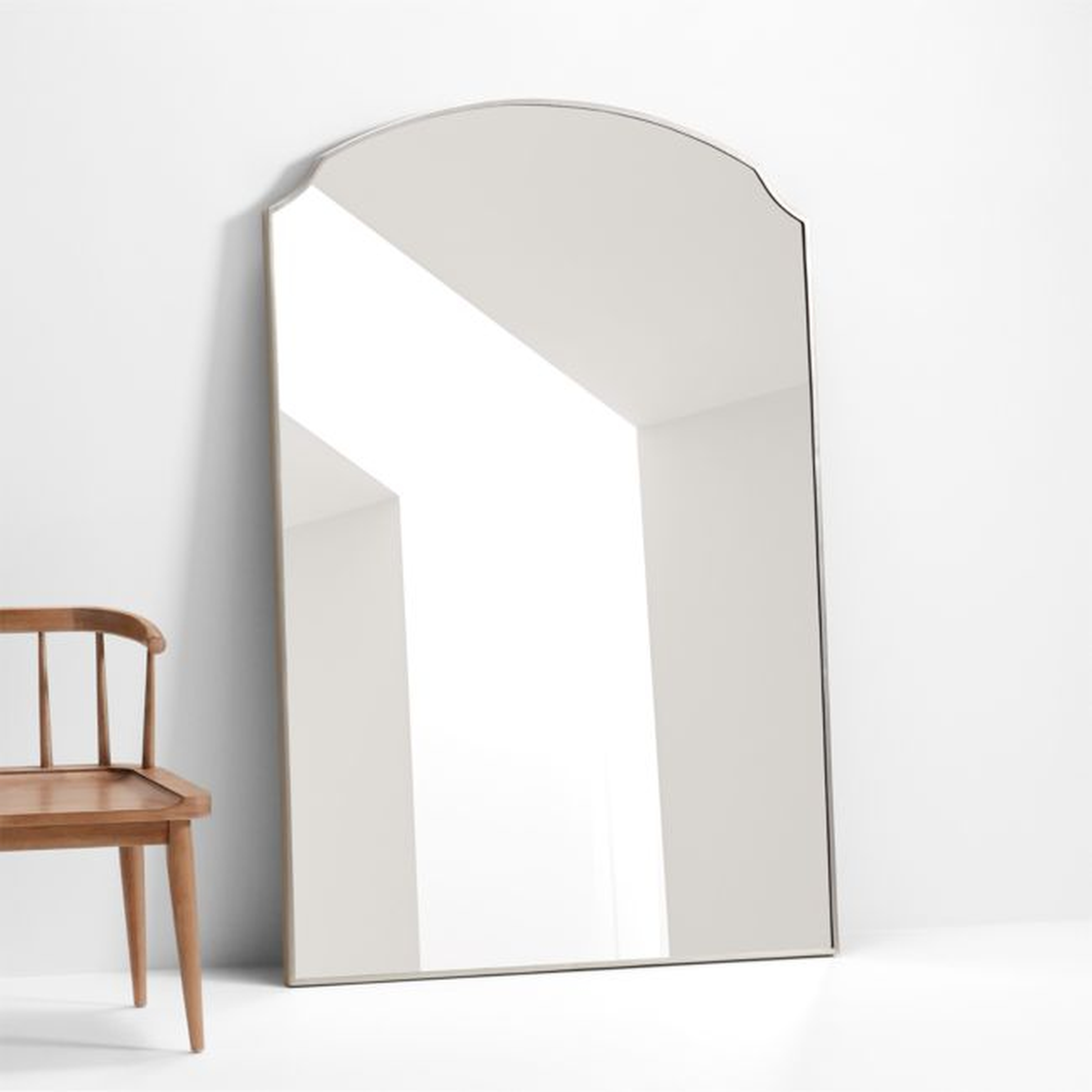 Emmy Pewter Floor Mirror 48.25"x72" - Crate and Barrel