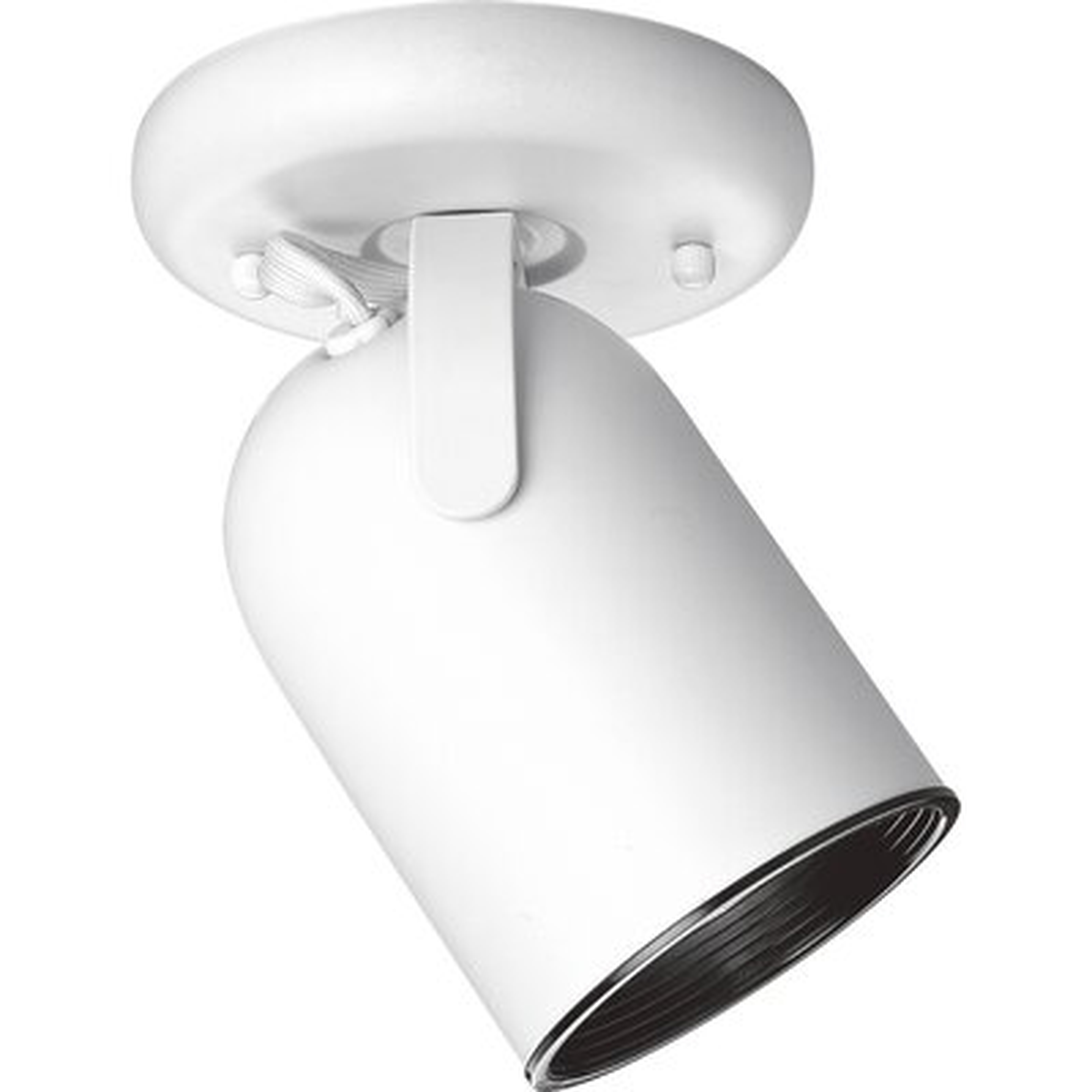 Reynalda 50W White Round Back Directional Ceiling Semi Flush Mount 5" x 5" - AllModern