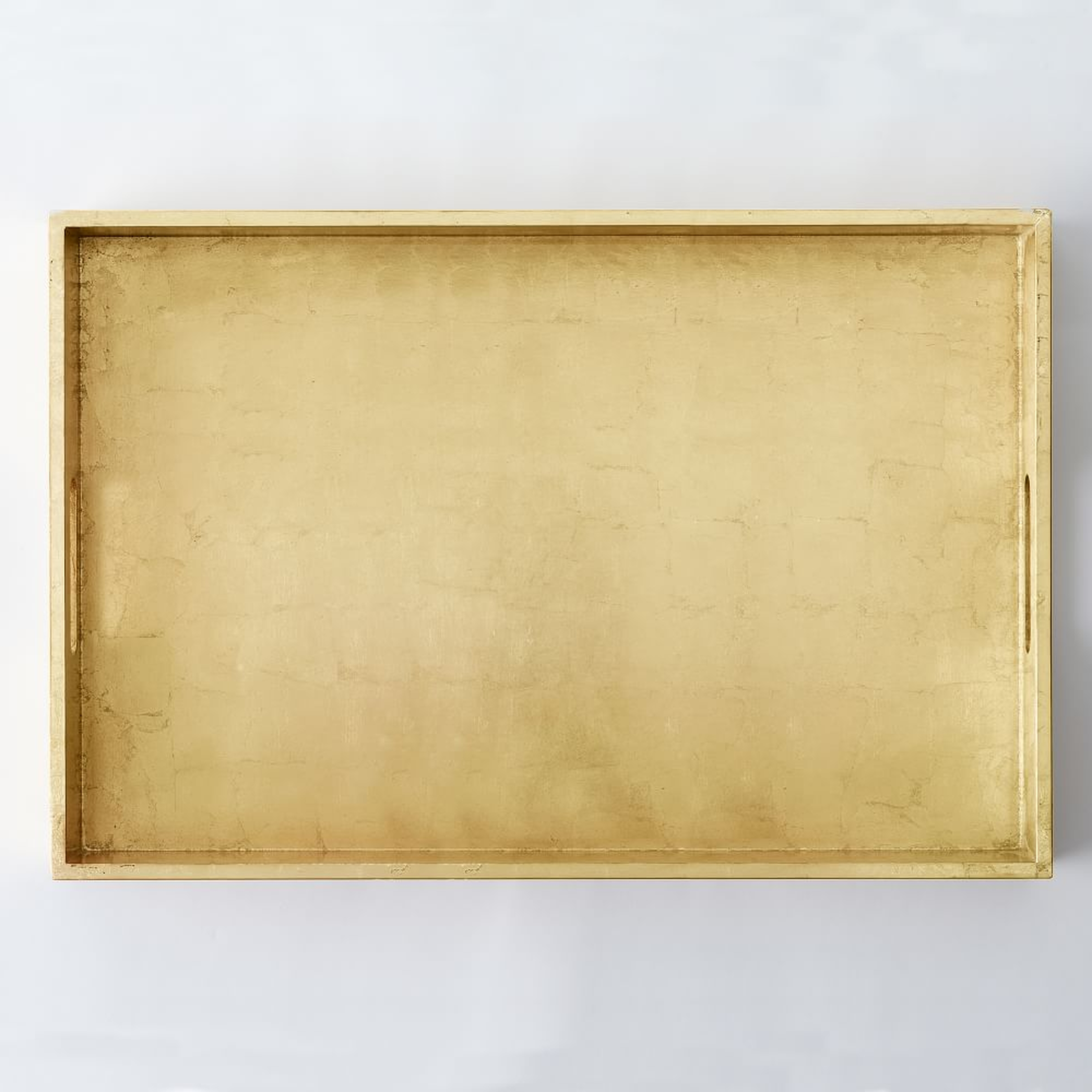 Reclaimed Wood Lacquer Tray, 18"x 28", Gold - West Elm