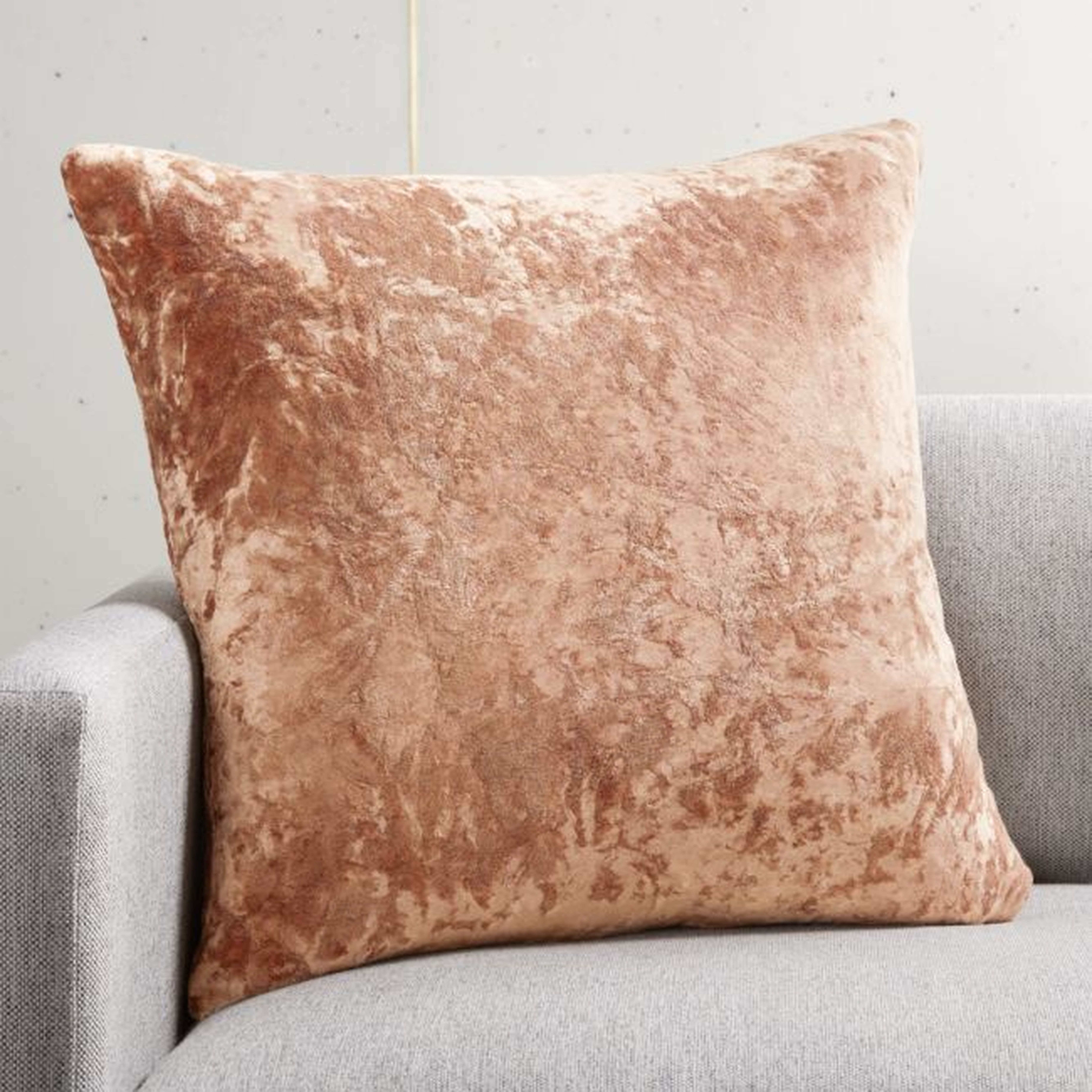 20" Strauss Copper Pillow with Feather-Down Insert - CB2